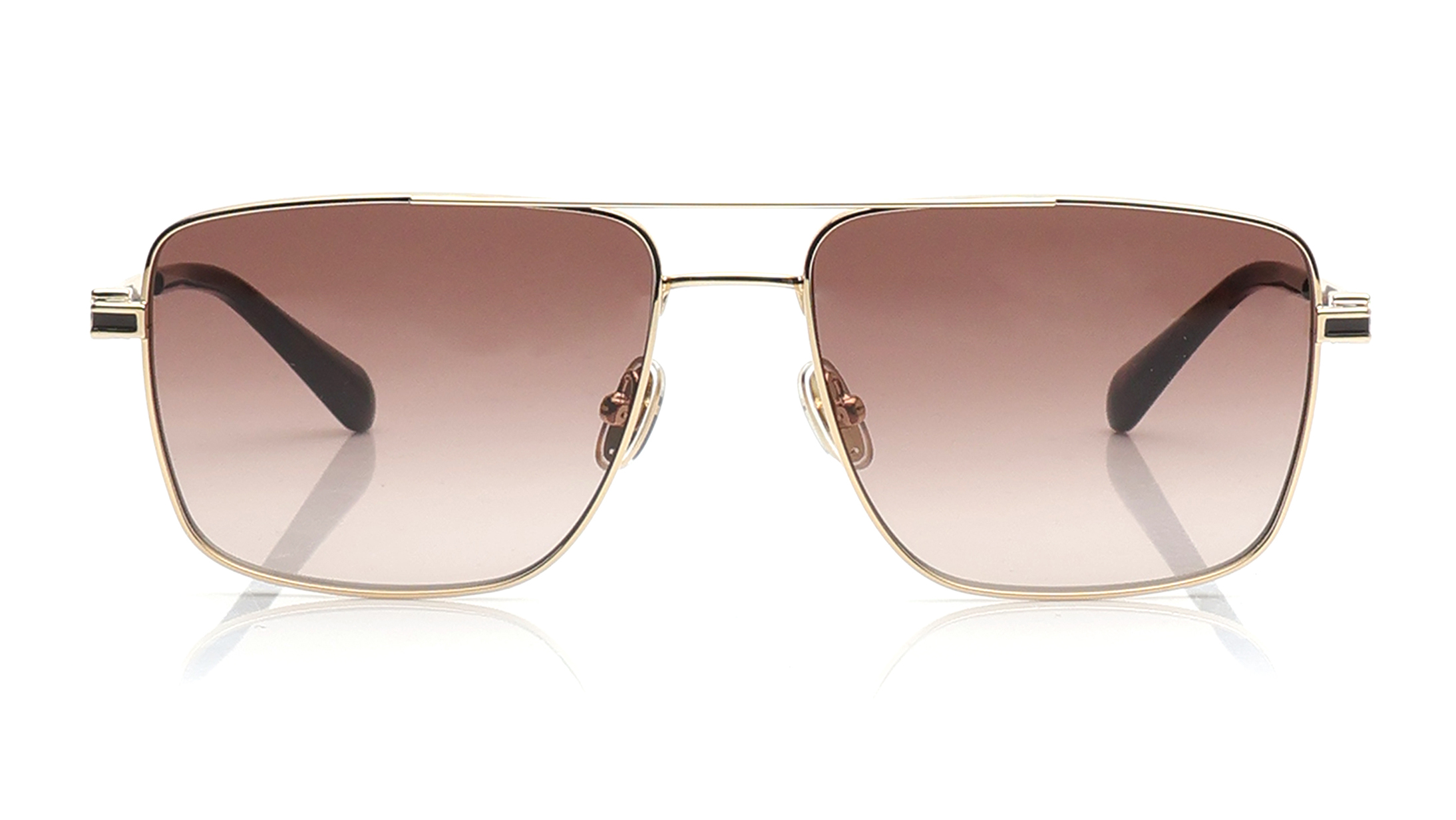 Image 1 of Brown Square Sunglasses for Men from Salvatore Ferragamo Available at Titan Eye+