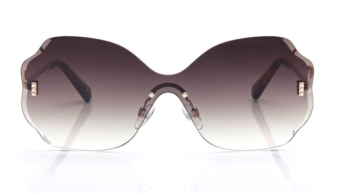 Image 1 of Brown Butterfly Sunglasses for Women from Ted Baker Available at Titan Eye+