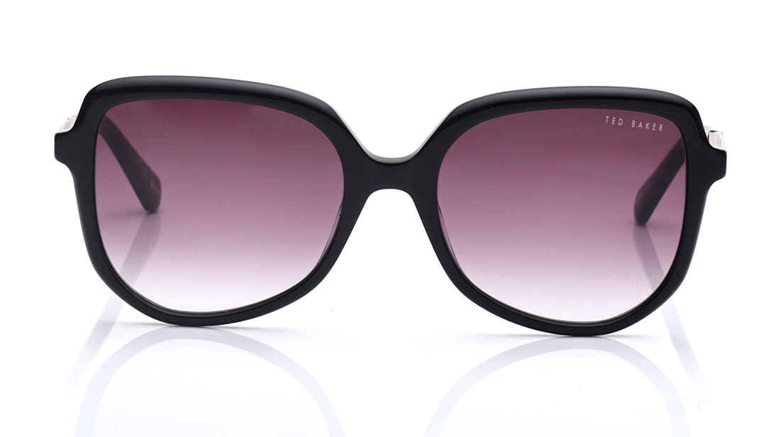 Image 1 of Brown Square Sunglasses for Women from Ted Baker Available at Titan Eye+