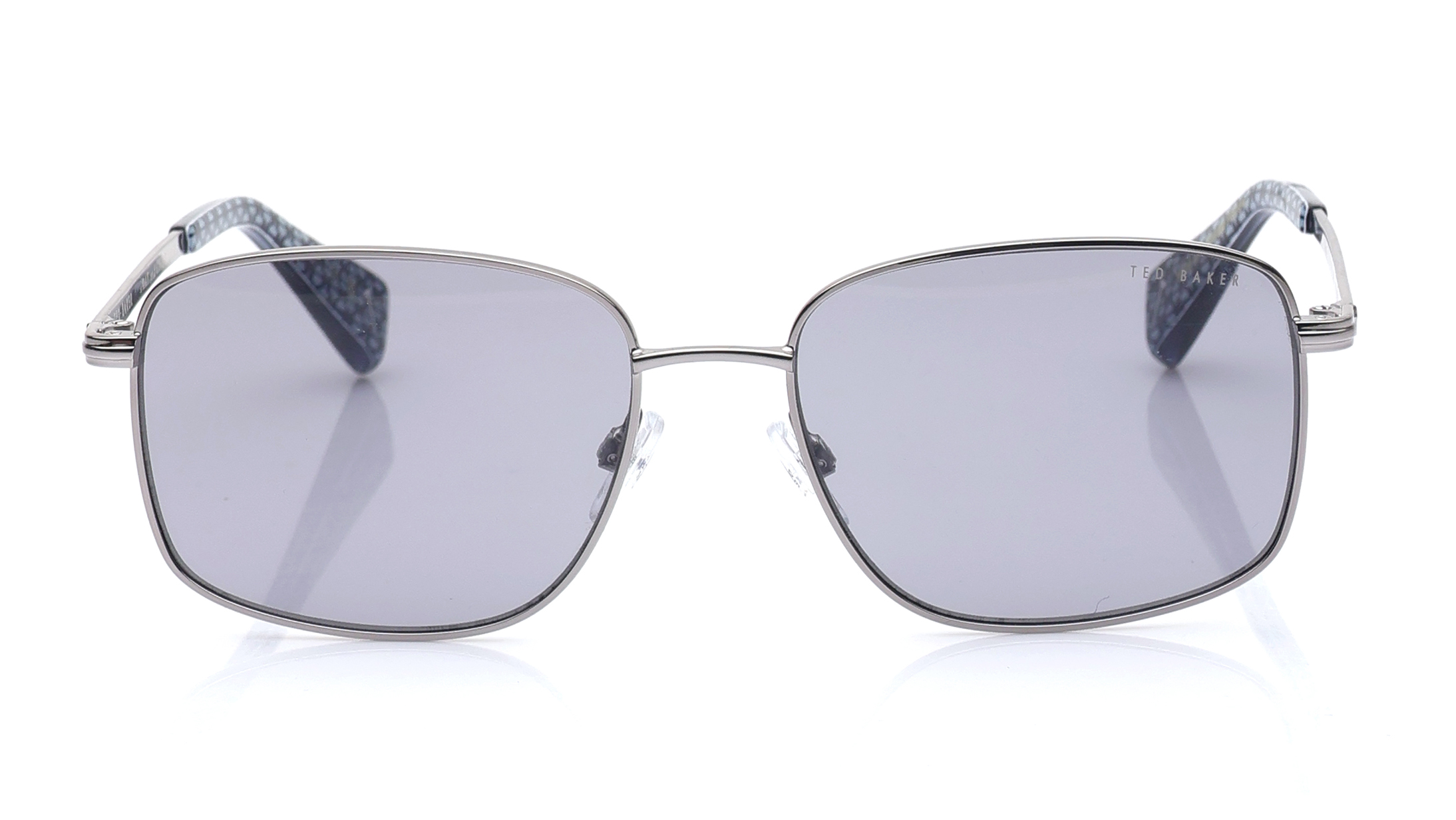 Image 1 of Grey Square Sunglasses for Men from Ted Baker Available at Titan Eye+