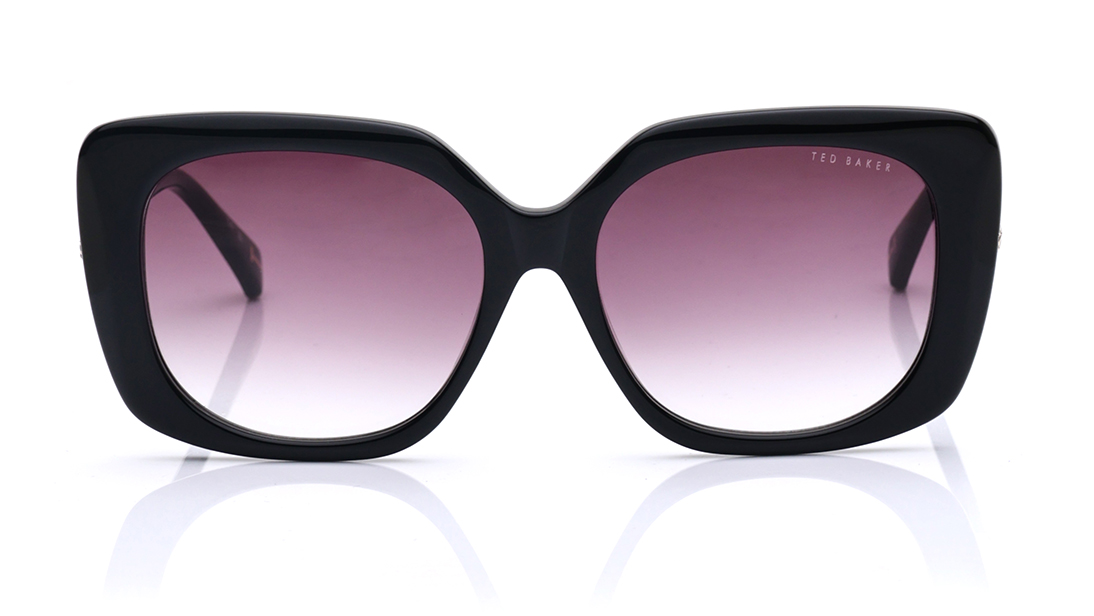 Image 1 of Brown Square Sunglasses for Women from Ted Baker Available at Titan Eye+