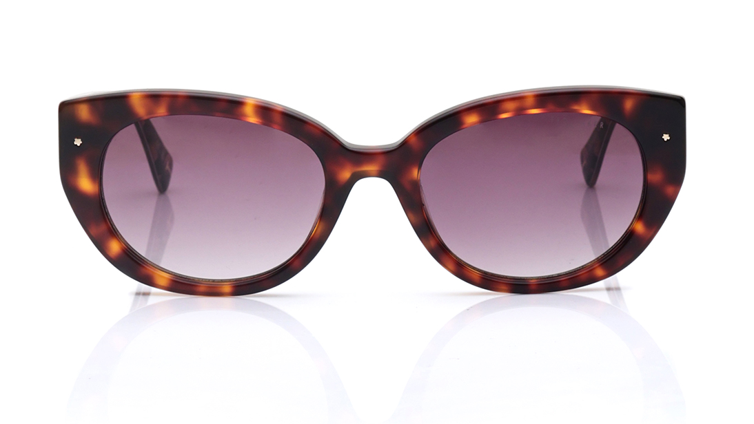 Image 1 of Brown Oval Sunglasses for Women from Ted Baker Available at Titan Eye+