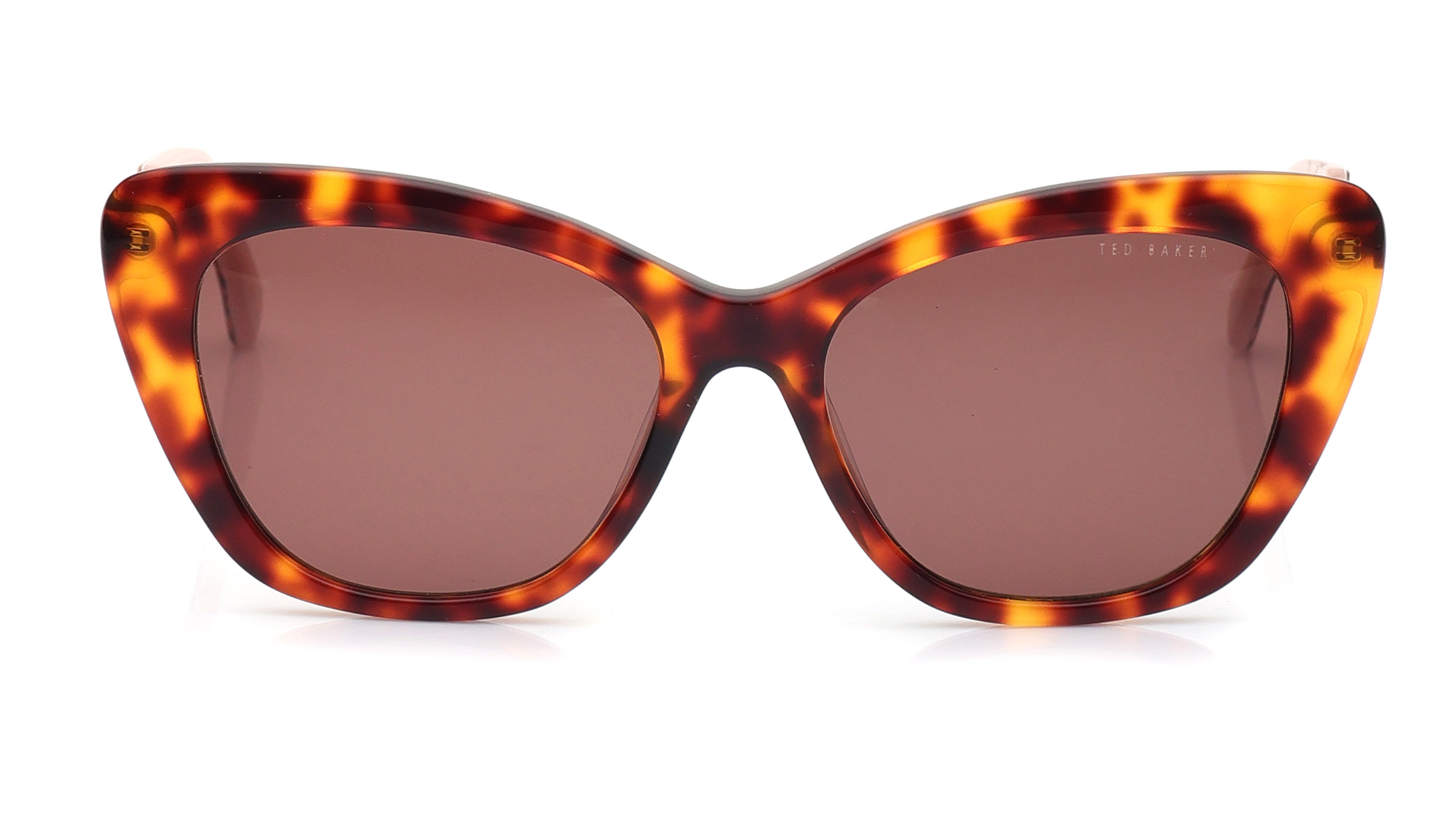 Image 1 of Brown Rectangle Sunglasses for Women from Ted Baker Available at Titan Eye+