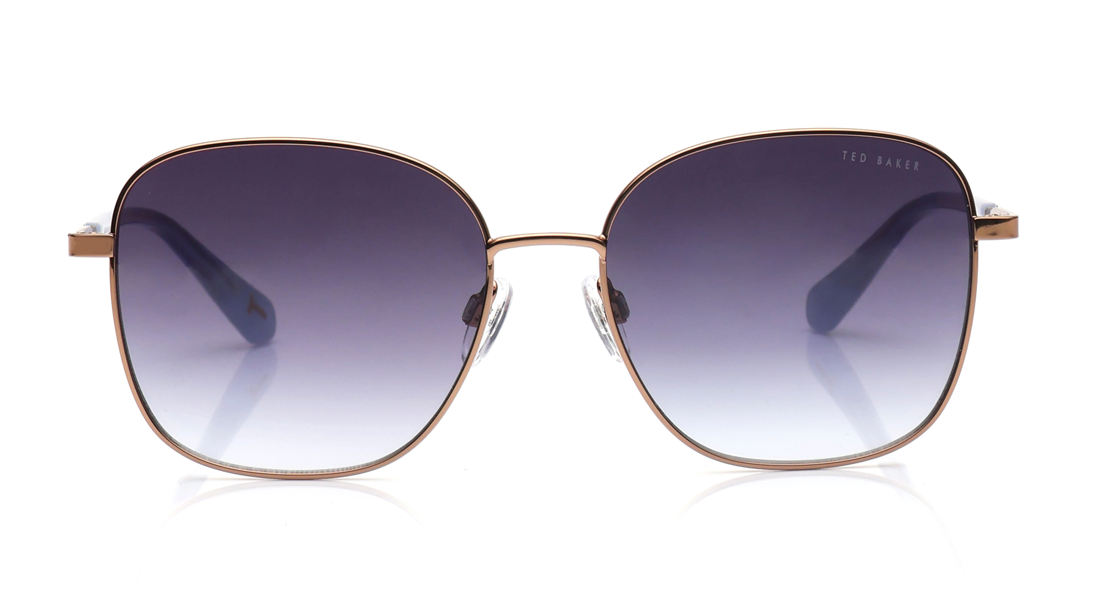 Image 1 of Grey Square Polarized Sunglasses for Women from Ted Baker Available at Titan Eye+