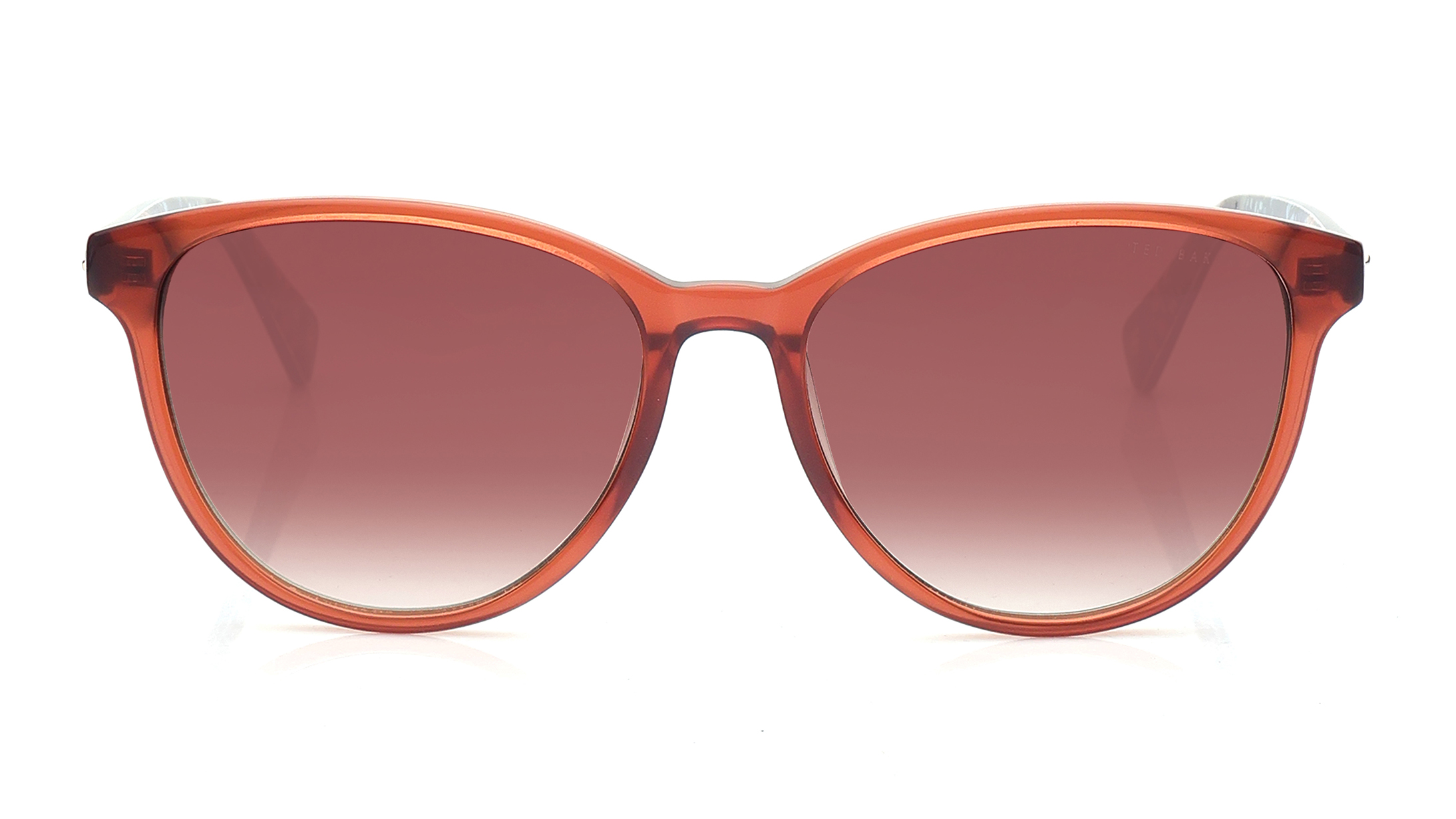 Image 1 of Brown Round Sunglasses for Women from Ted Baker Available at Titan Eye+