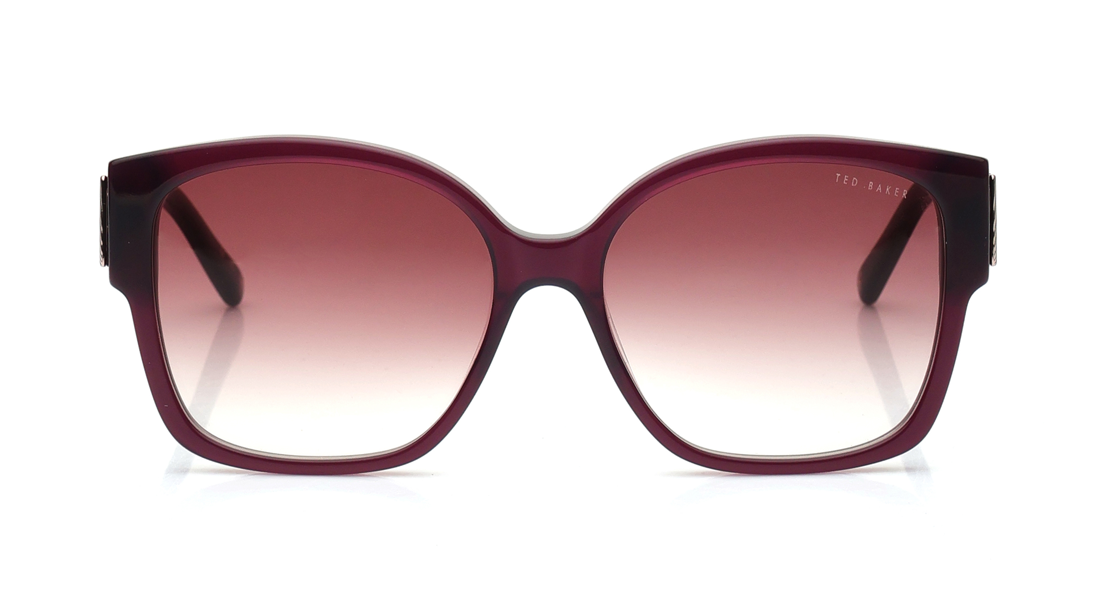 Image 1 of Brown Square Sunglasses for Women from Ted Baker Available at Titan Eye+