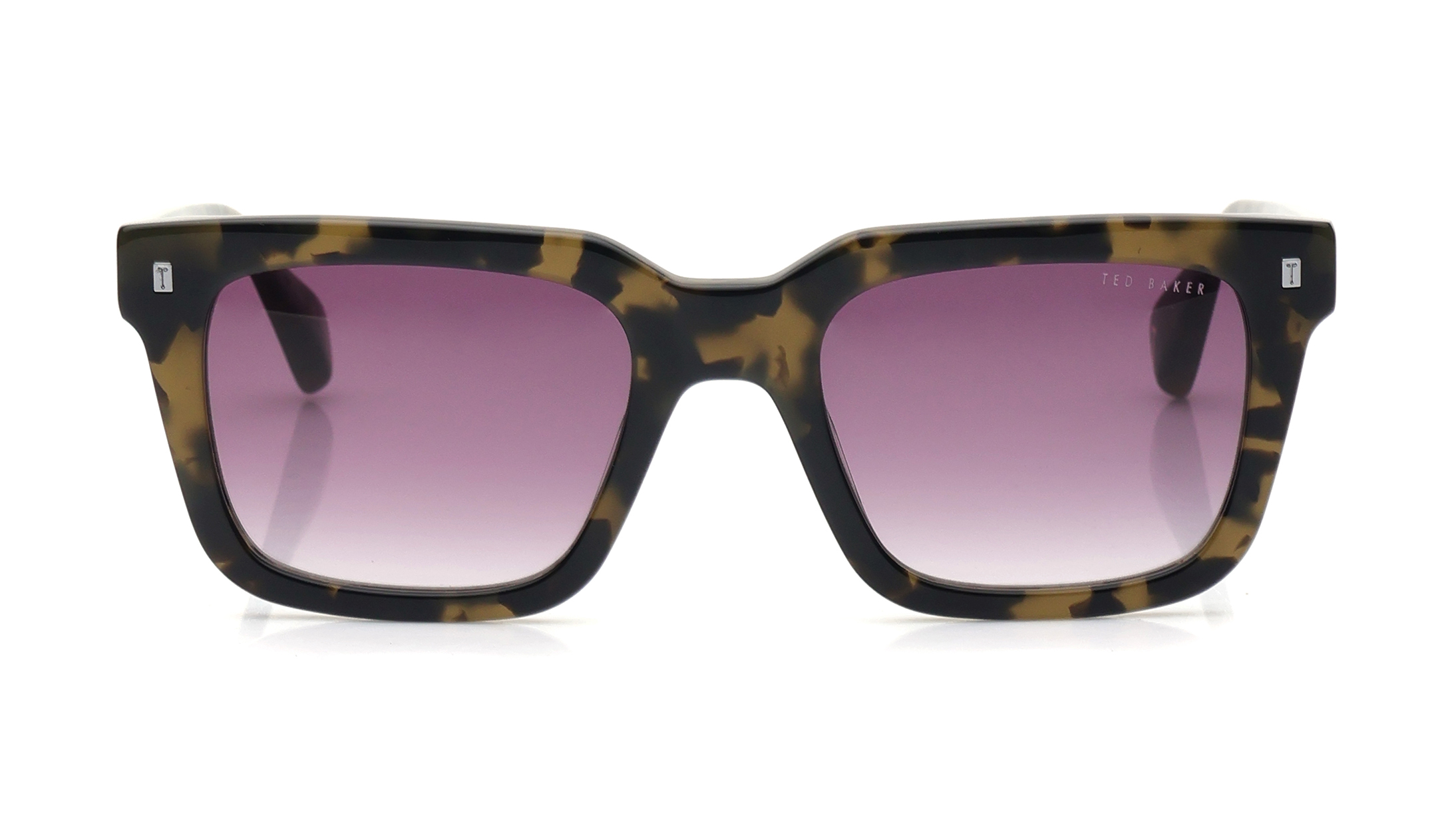 Image 1 of Grey Square Sunglasses for Men from Ted Baker Available at Titan Eye+