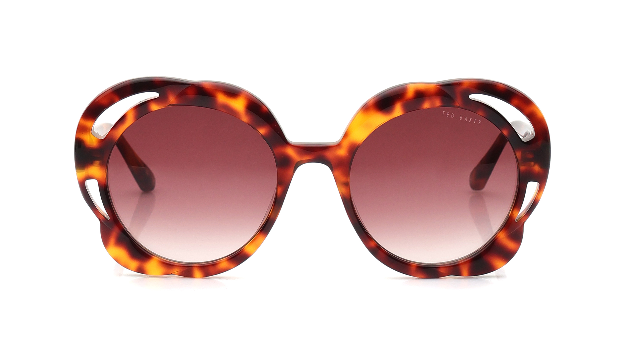 Image 1 of Brown Round Sunglasses for Women from Ted Baker Available at Titan Eye+