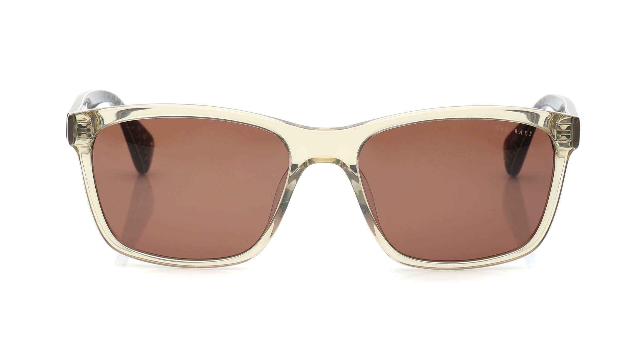 Image 1 of Brown Square Sunglasses for Men from Ted Baker Available at Titan Eye+