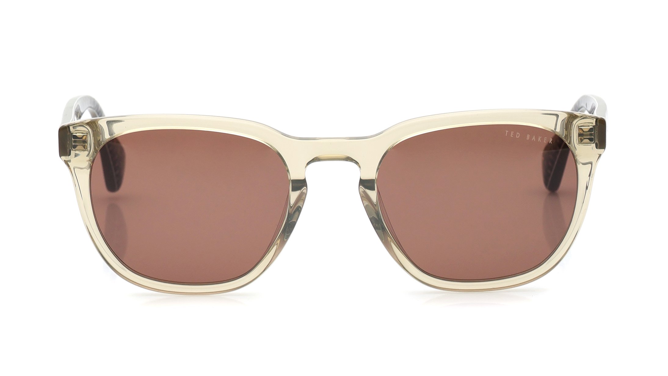 Image 1 of Brown Square Sunglasses for Men from Ted Baker Available at Titan Eye+