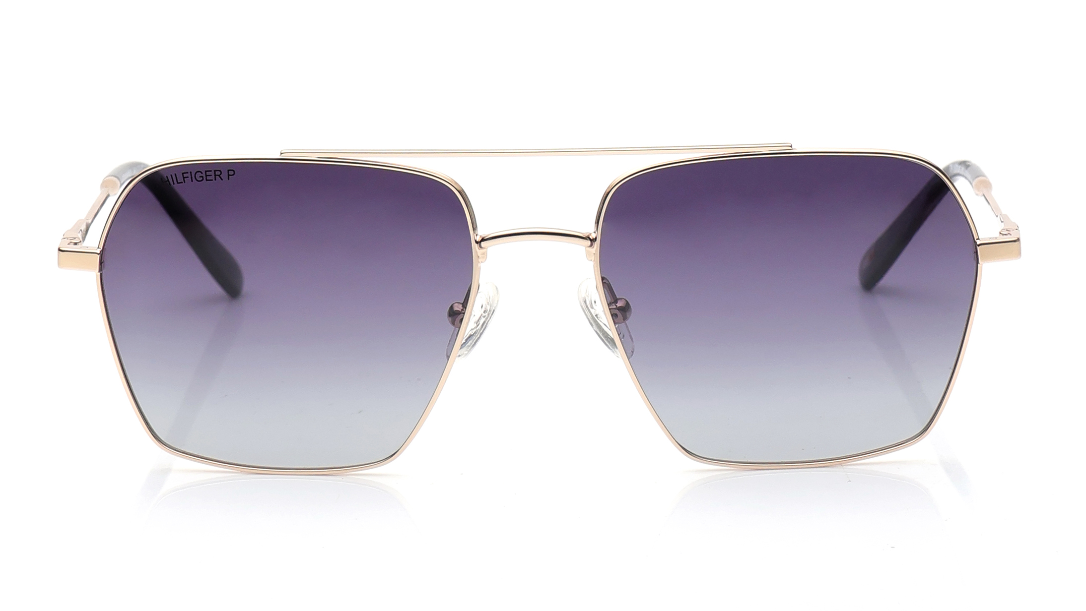 Image 1 of Blue Navigator Polarized Sunglasses for Men from Tommy Hilfiger Available at Titan Eye+