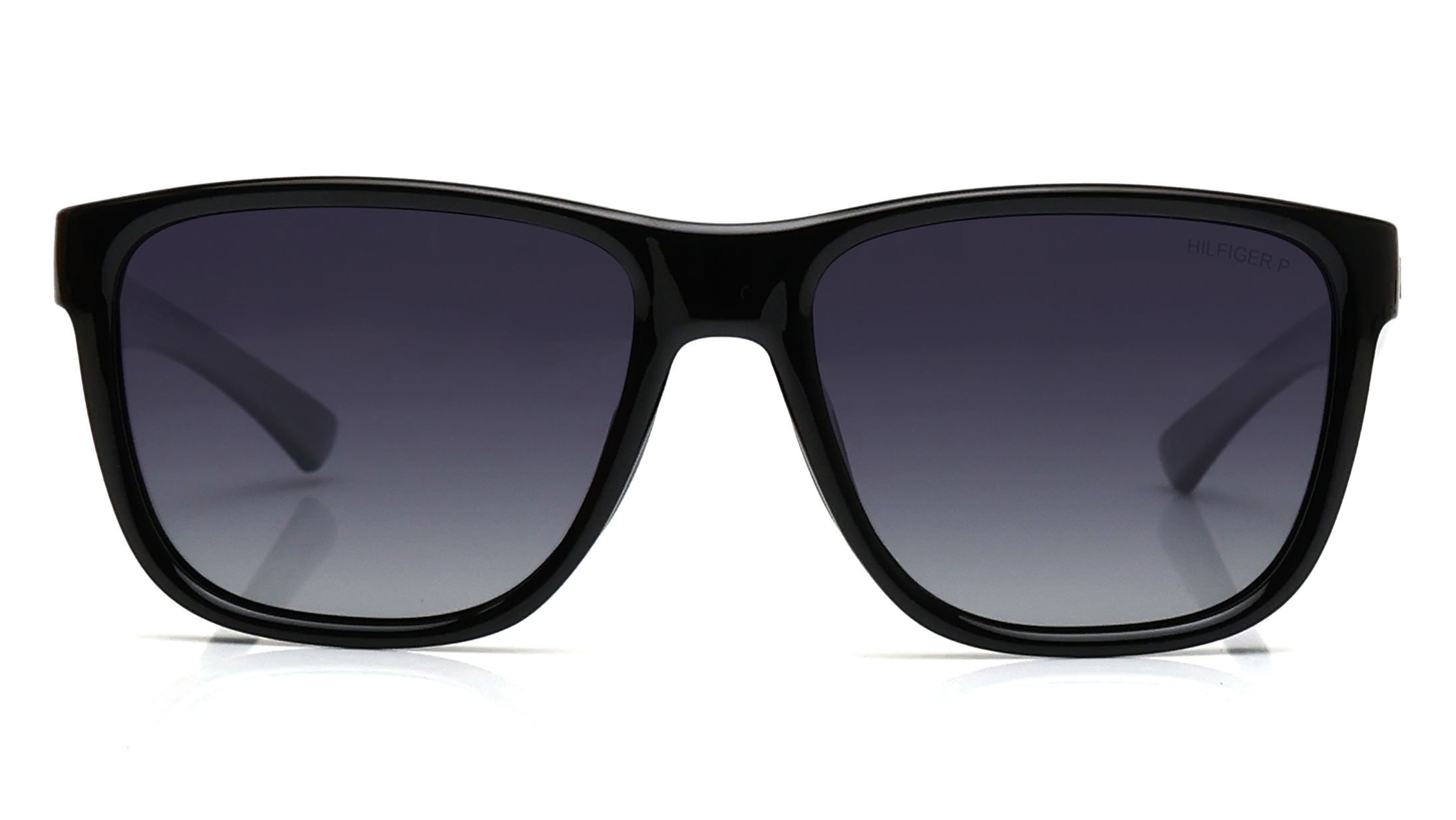 Image 1 of Smoke Wayfarer Polarized Sunglasses for Men and Women from Tommy Hilfiger Available at Titan Eye+