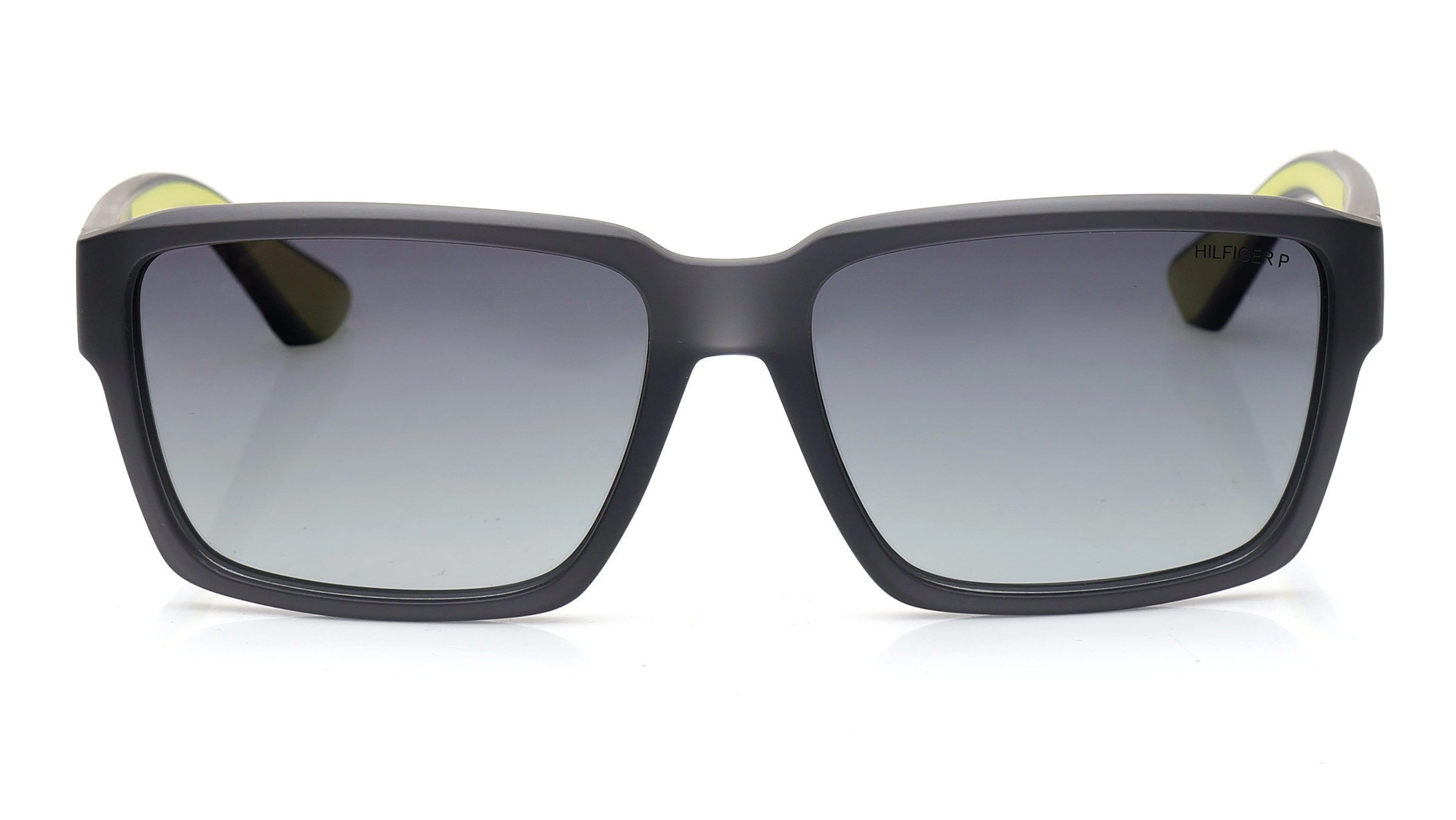 Image 1 of Smoke Square Sunglasses for Men from Tommy Hilfiger Available at Titan Eye+