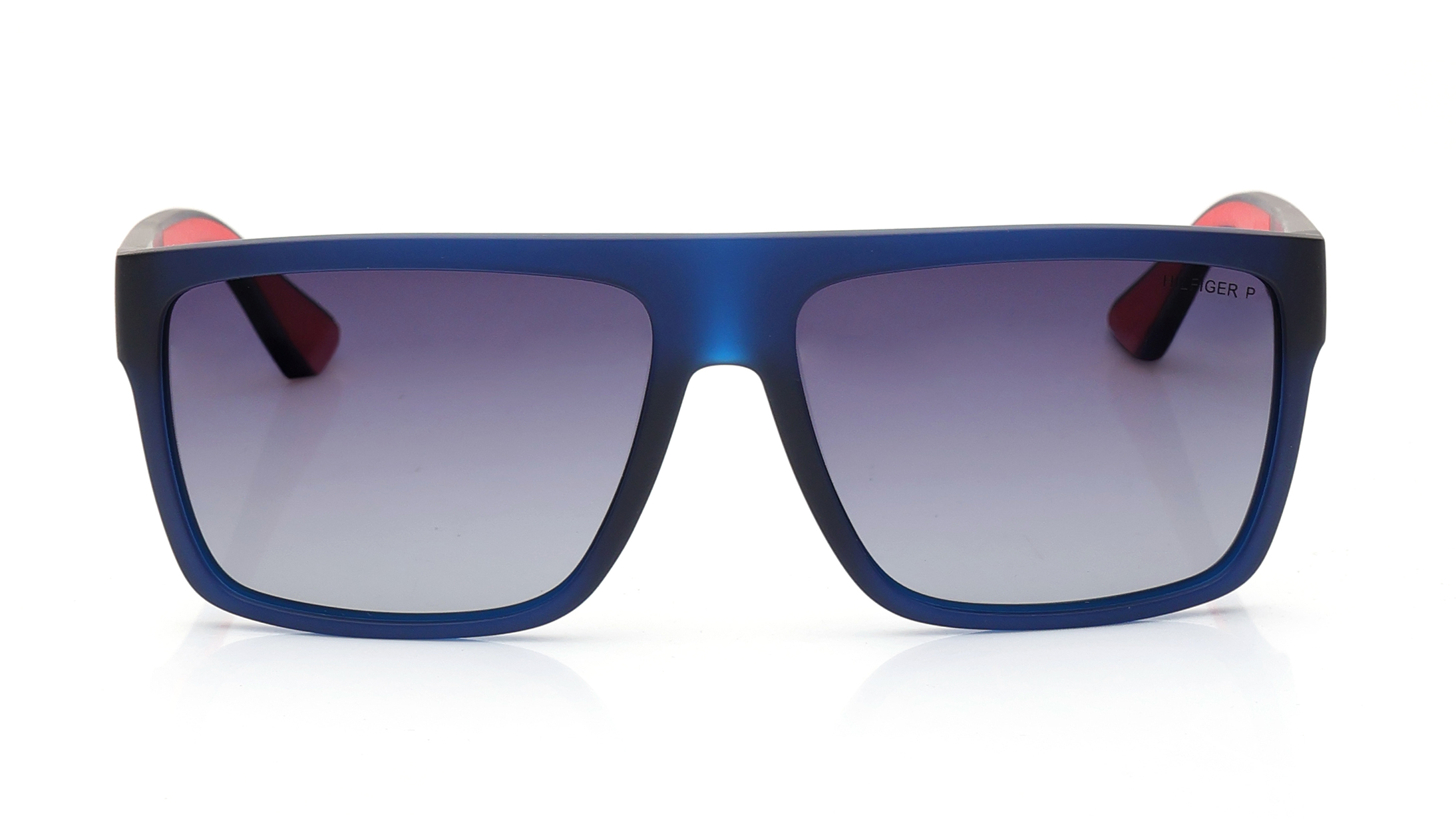 Image 1 of Blue Navigator Sunglasses for Men from Tommy Hilfiger Available at Titan Eye+