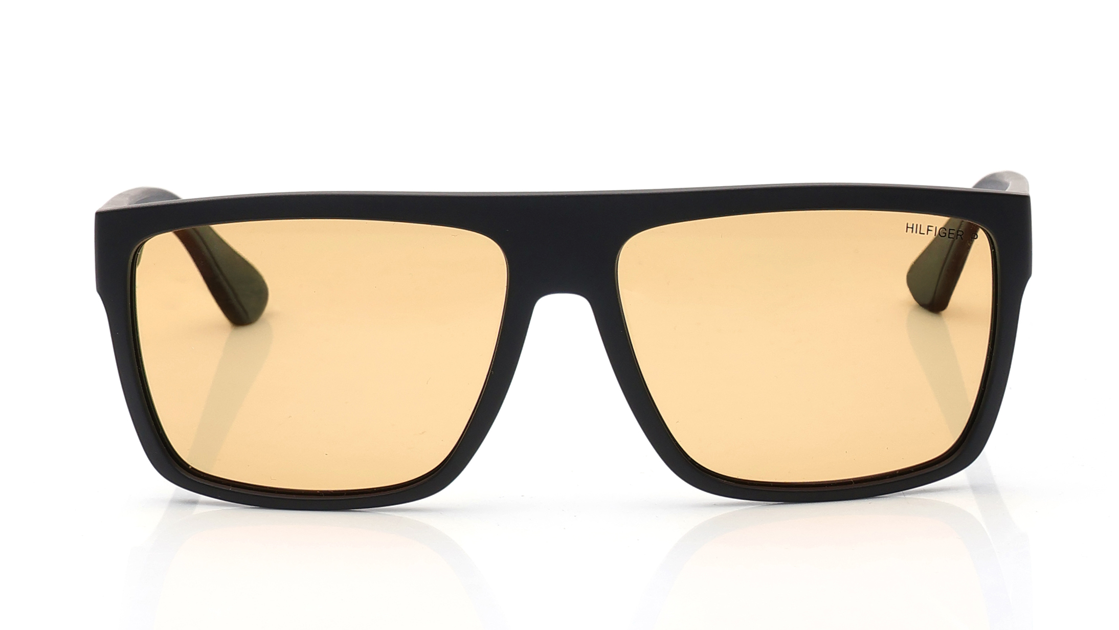 Image 1 of Yellow Navigator Sunglasses for Men from Tommy Hilfiger Available at Titan Eye+