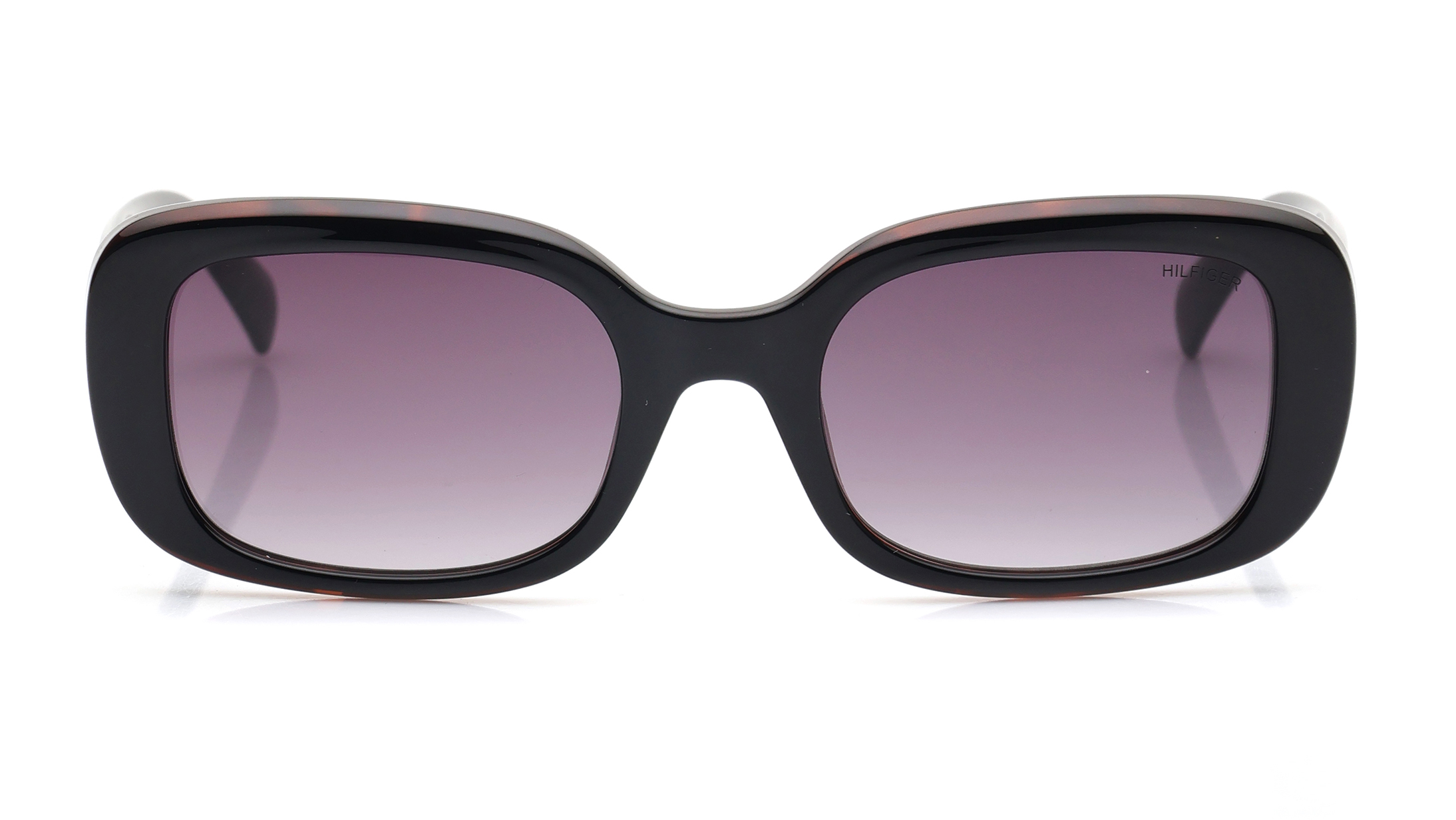 Image 1 of Smoke Rectangle Sunglasses for Women from Tommy Hilfiger Available at Titan Eye+