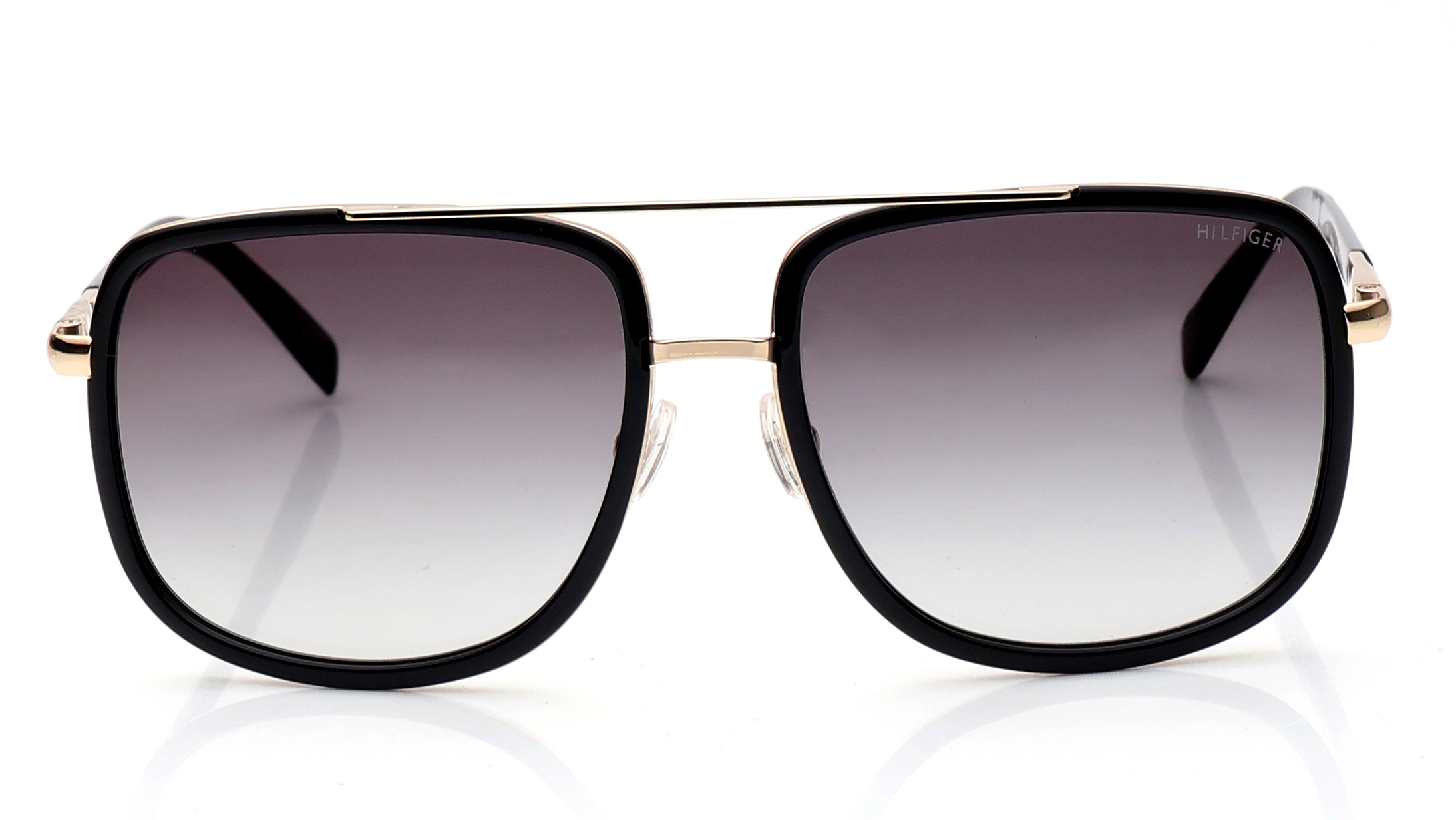 Image 1 of Smoke Square Sunglasses for Men from Tommy Hilfiger Available at Titan Eye+