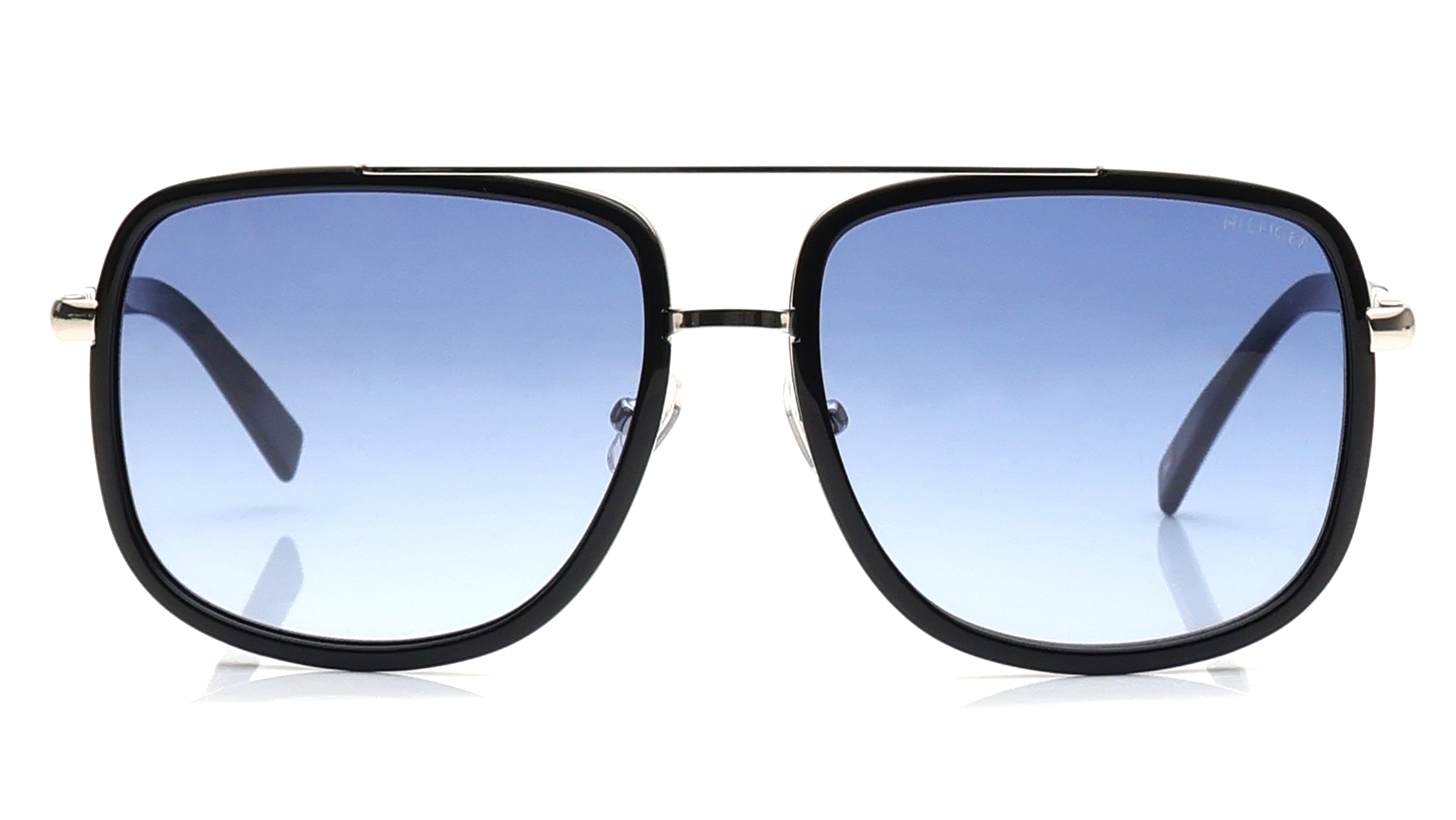 Image 1 of Blue Square Sunglasses for Men from Tommy Hilfiger Available at Titan Eye+