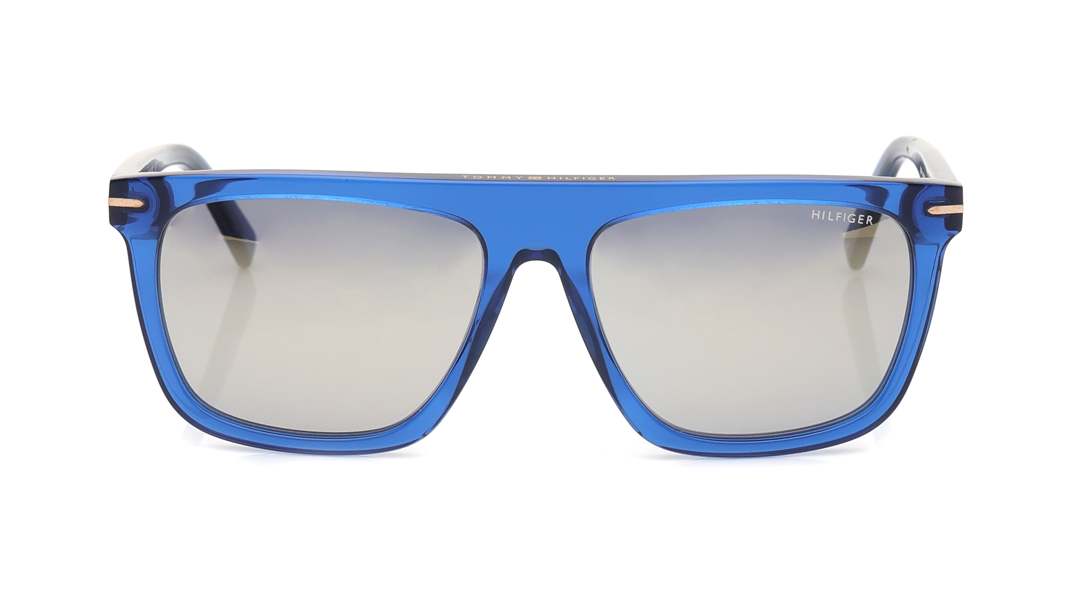 Image 1 of Smoke Square Sunglasses for Men from Tommy Hilfiger Available at Titan Eye+