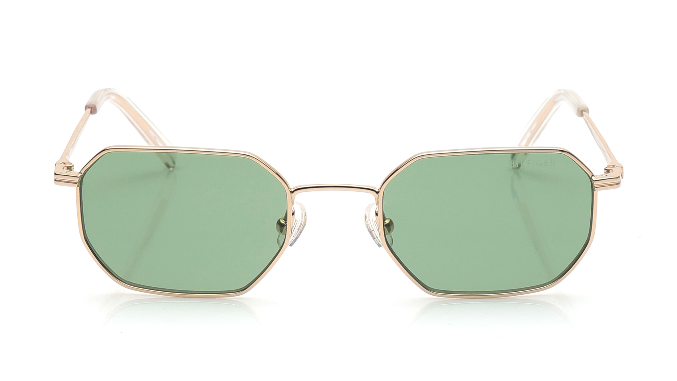 Image 1 of Green Rectangle Sunglasses for Men from Tommy Hilfiger Available at Titan Eye+