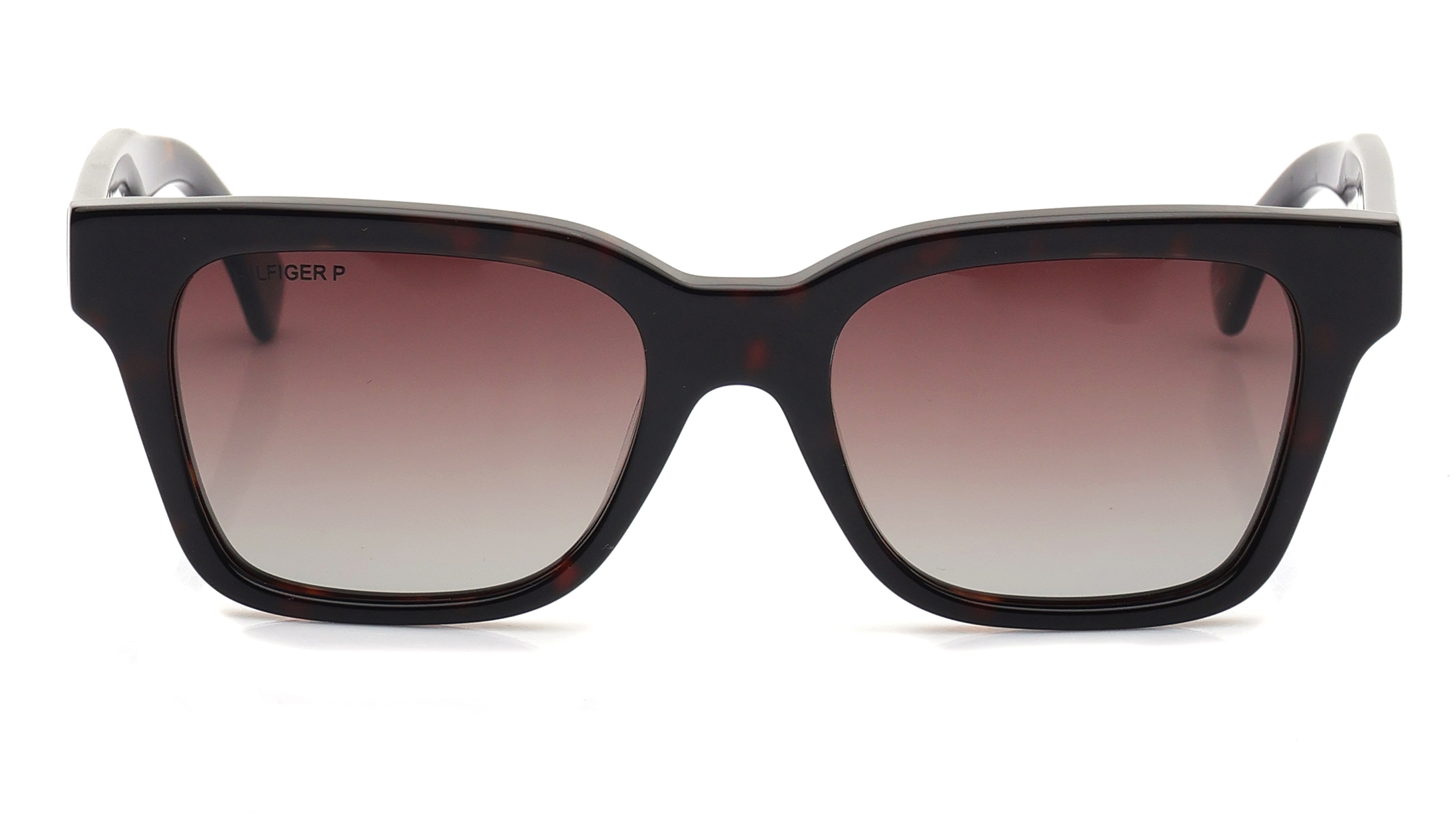Image 1 of Brown Square Sunglasses for Men and Women from Tommy Hilfiger Available at Titan Eye+