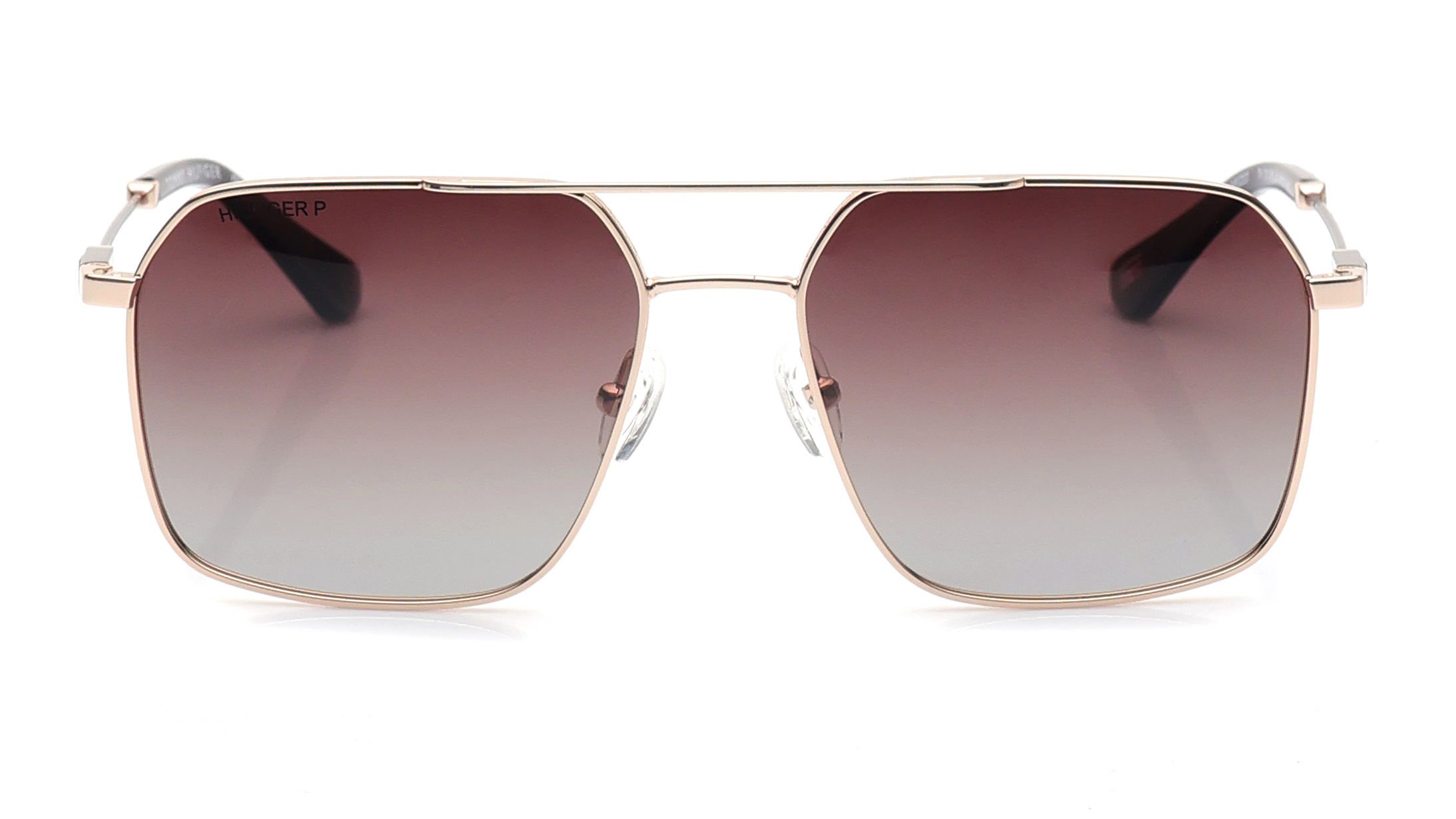 Image 1 of Brown Navigator Sunglasses for Men from Tommy Hilfiger Available at Titan Eye+