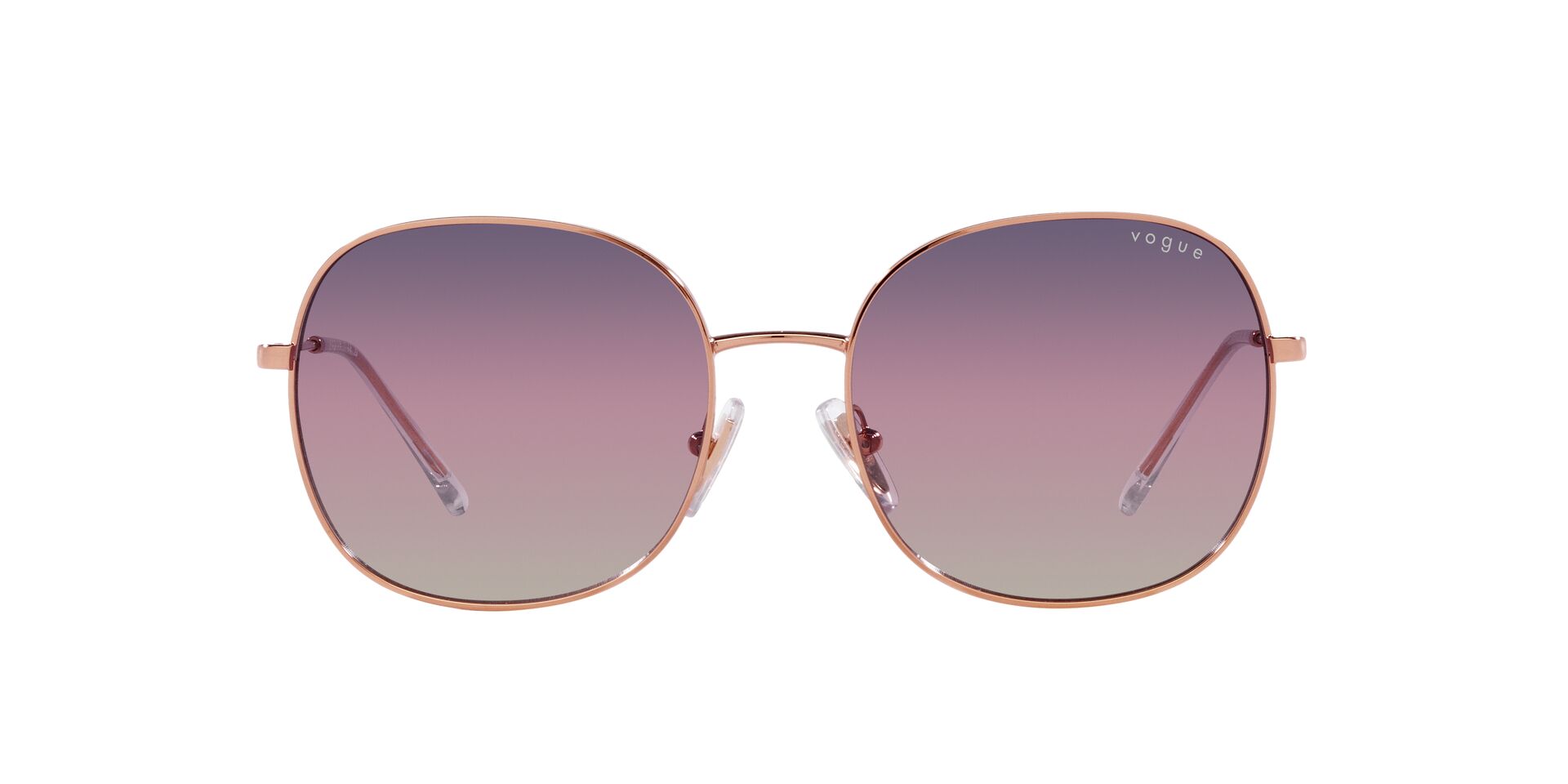 Image 1 of Brown Round Sunglasses for Women from Vogue Eyewear Available at Titan Eye+