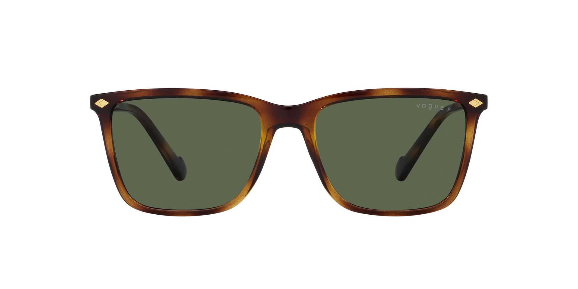 Image 1 of Green Rectangle Sunglasses for Men from Vogue Eyewear Available at Titan Eye+