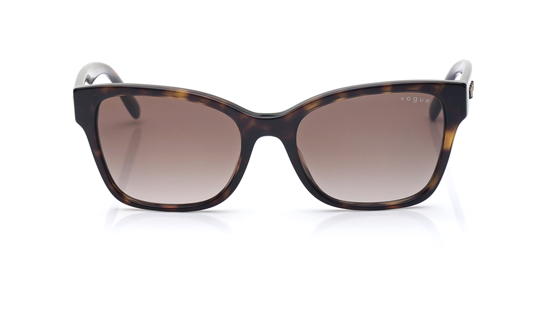 Image 1 of Brown Rectangle Polarized Sunglasses for Women from Vogue Eyewear Available at Titan Eye+