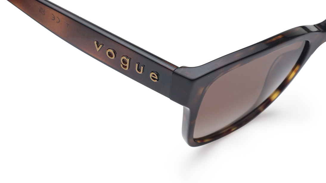 Image 3 of Brown Rectangle Polarized Sunglasses for Women from Vogue Eyewear Available at Titan Eye+