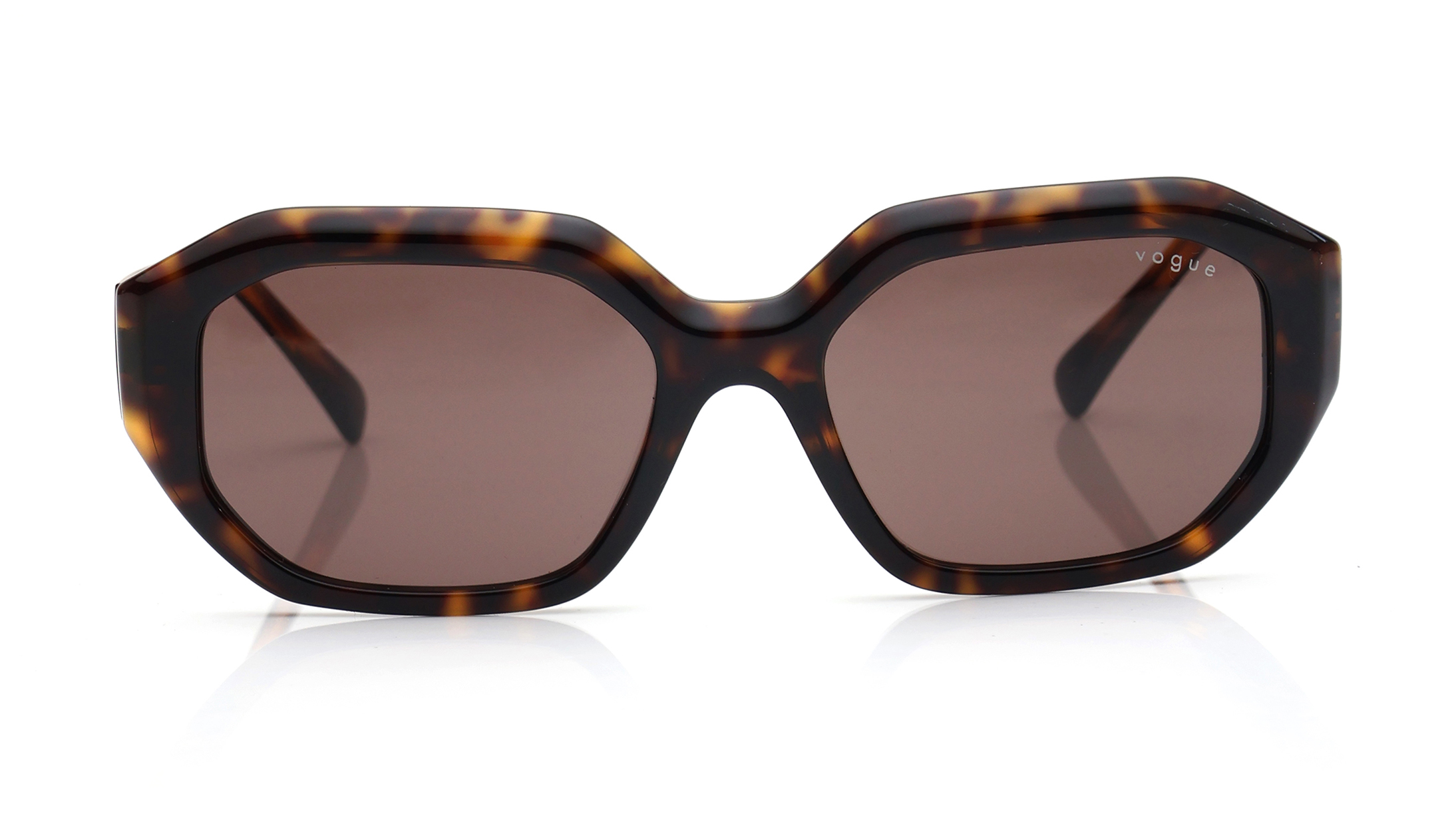 Image 1 of Brown Irregular Sunglasses for Women from Vogue Eyewear Available at Titan Eye+