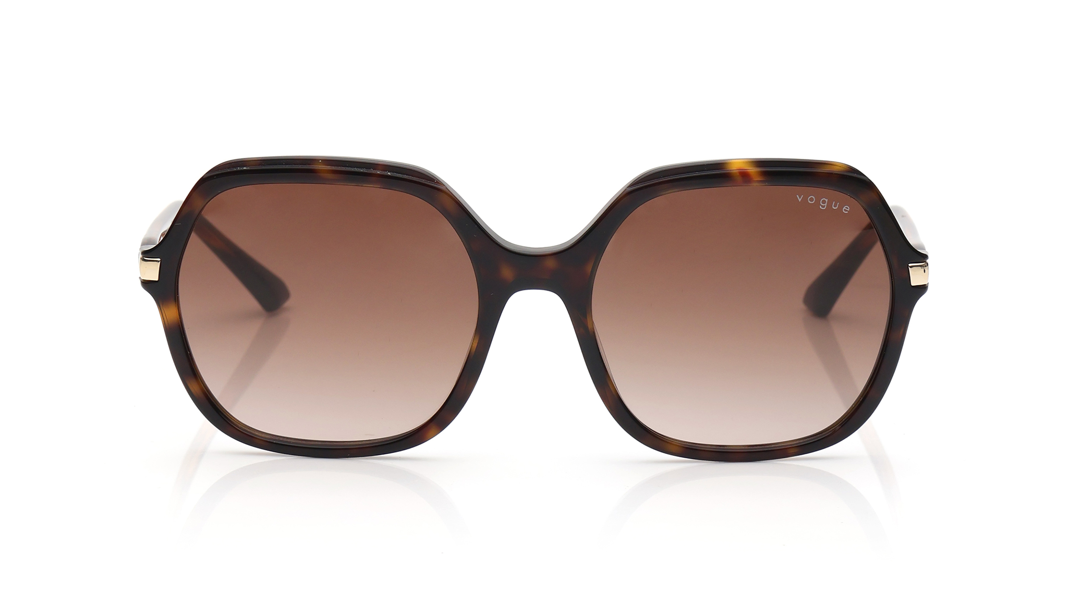 Image 1 of Brown Square Sunglasses for Women from Vogue Eyewear Available at Titan Eye+