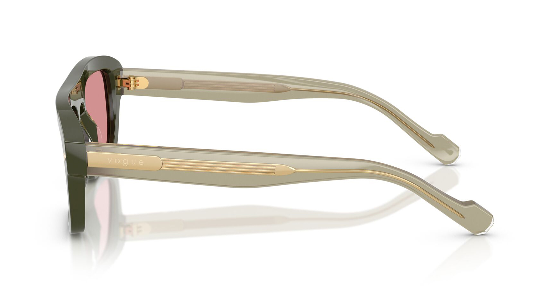 Image 4 of Pink Irregular Sunglasses for Men from Vogue Eyewear Available at Titan Eye+