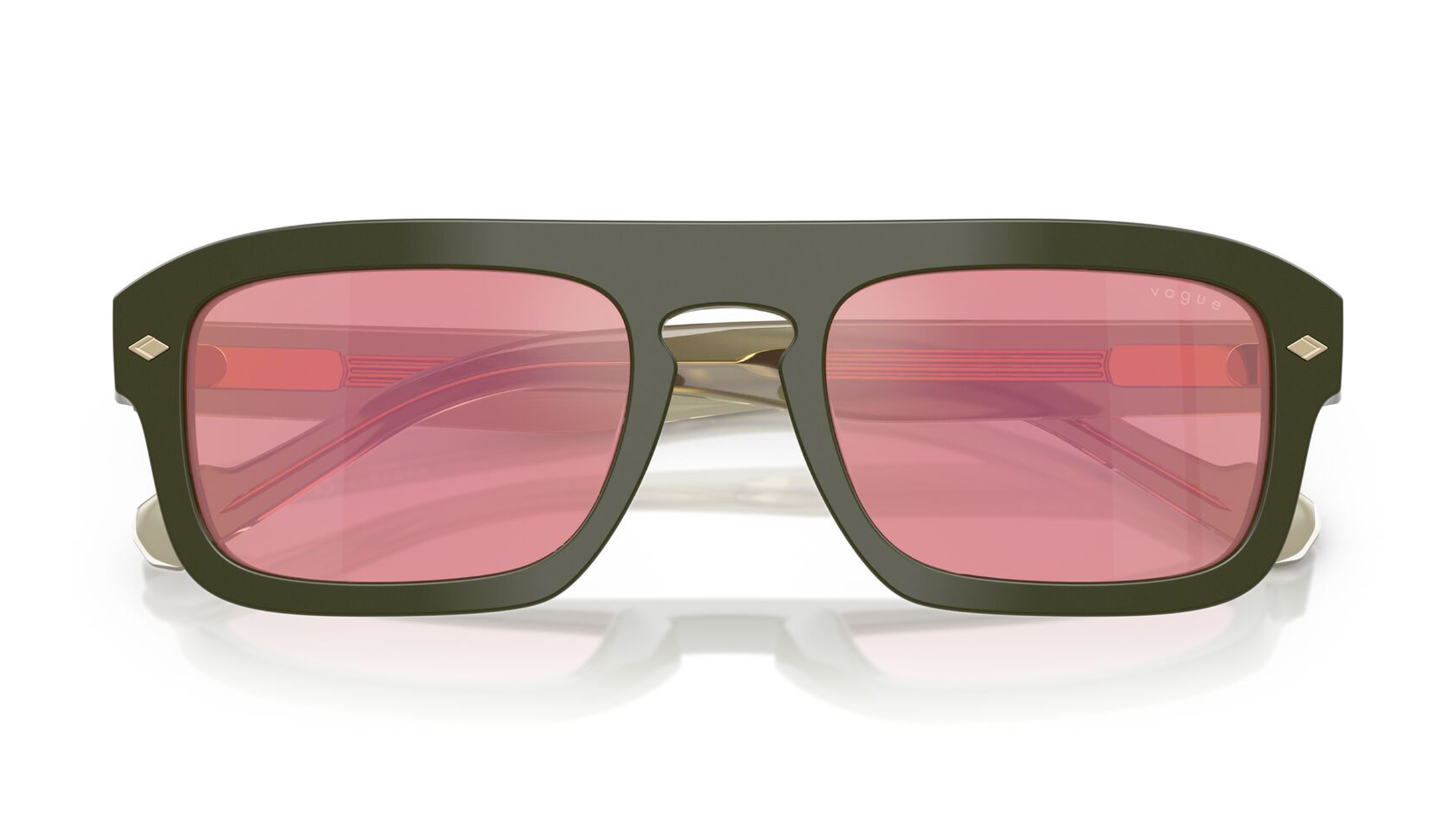 Image 6 of Pink Irregular Sunglasses for Men from Vogue Eyewear Available at Titan Eye+