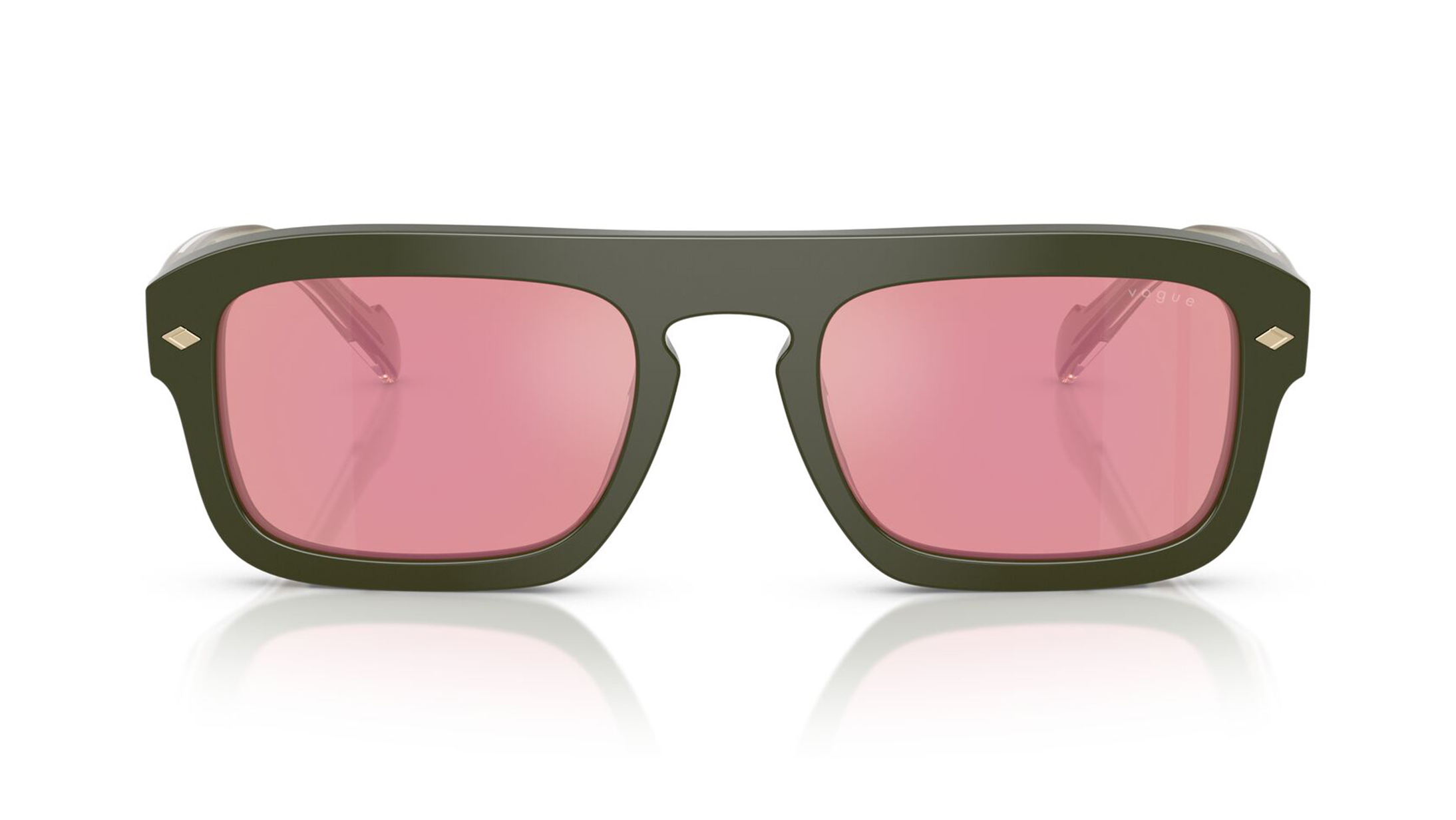 Image 8 of Pink Irregular Sunglasses for Men from Vogue Eyewear Available at Titan Eye+