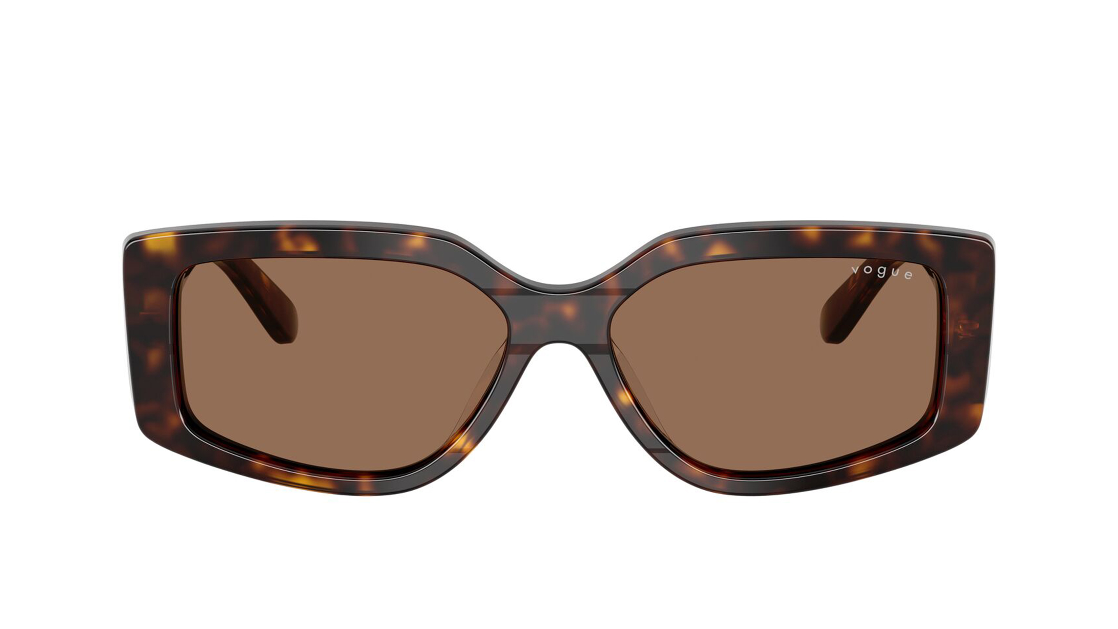 Image 1 of Brown Rectangle Sunglasses for Women from Vogue Eyewear Available at Titan Eye+