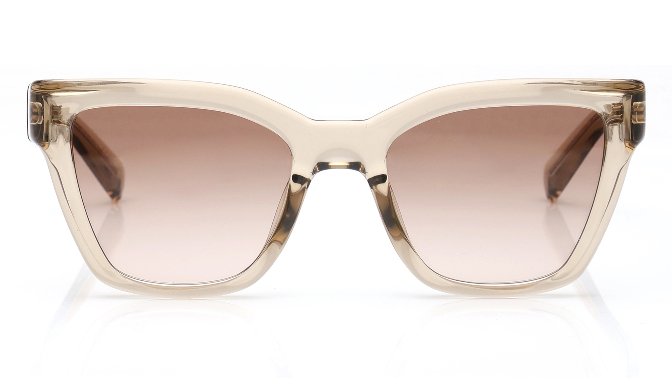 Image 1 of Yellow CatEye Sunglasses for Women from Saint Laurent Available at Titan Eye+