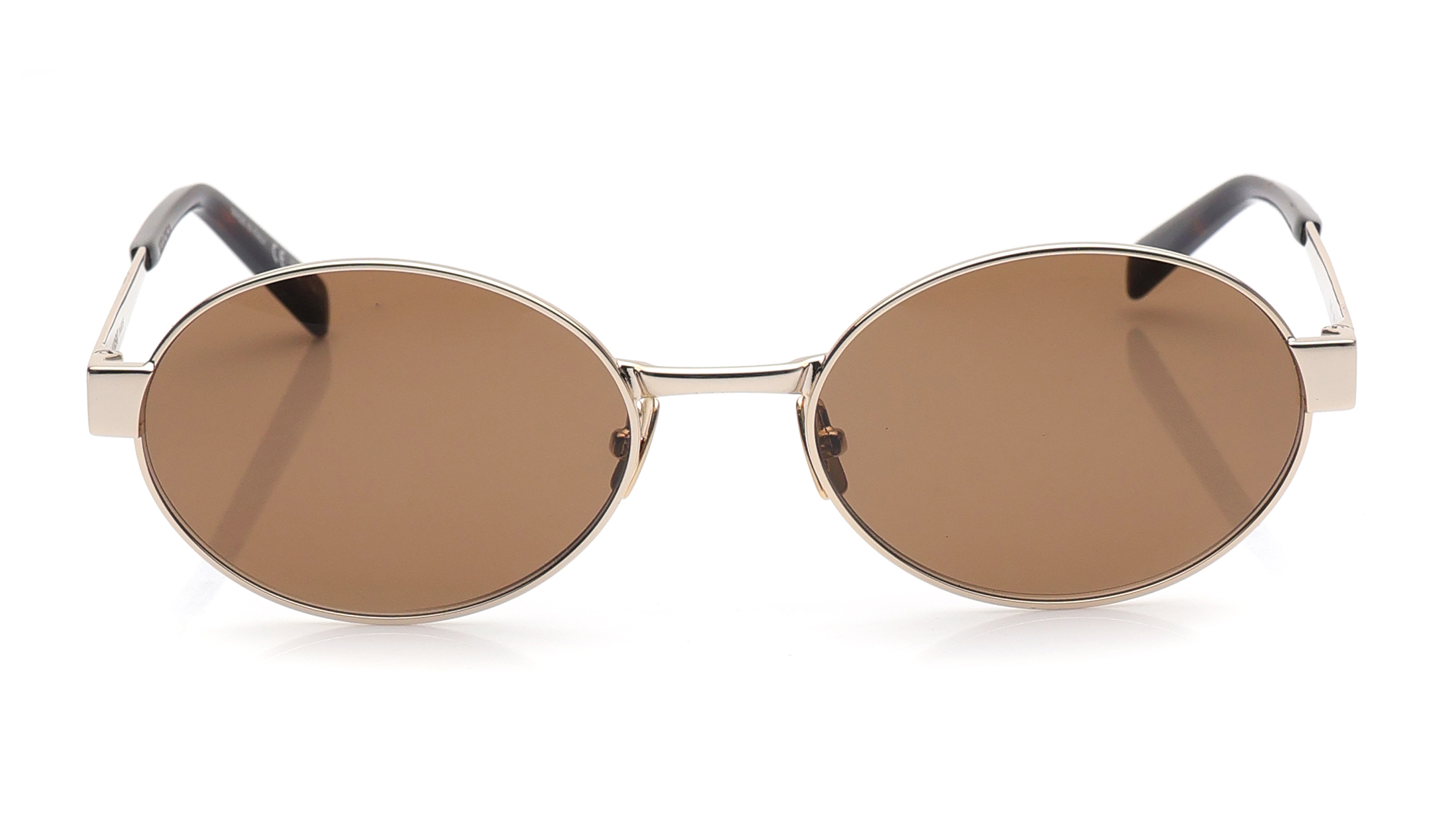 Image 1 of Brown Round Sunglasses for Women from Saint Laurent Available at Titan Eye+