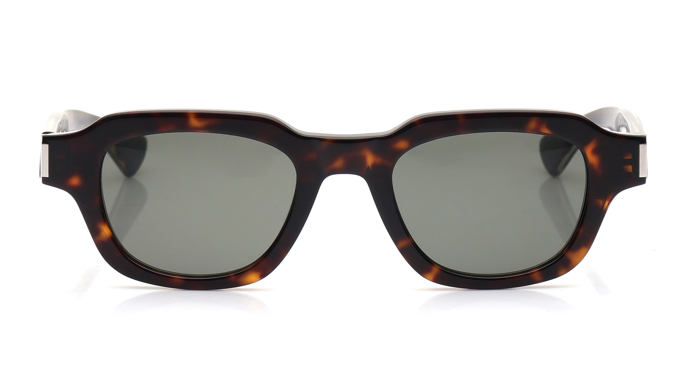 Image 1 of Grey Rectangle Sunglasses for Men and Women from Saint Laurent Available at Titan Eye+