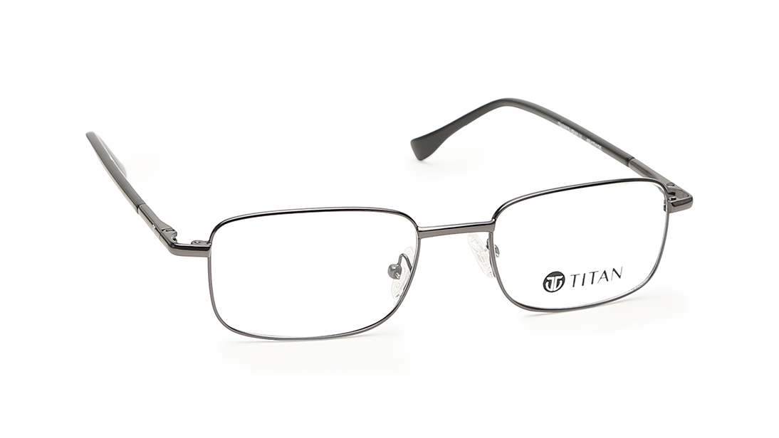 Grey Rectangle Rimmed Eyeglasses for Men and Women