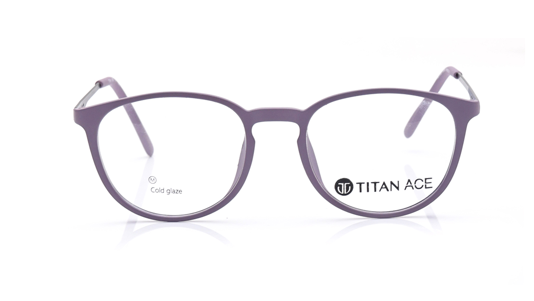 Image 1 of Lavender Round Eyeglasses for Men and Women from Ace by Titan Available at Titan Eye+