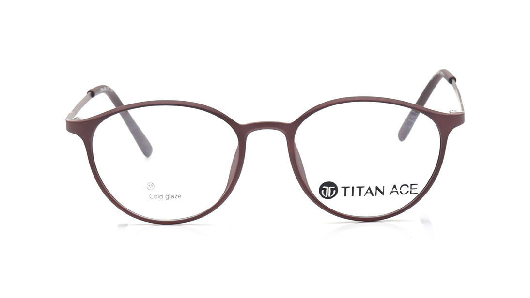 Image 1 of Brown Round Eyeglasses for Women from Ace by Titan Available at Titan Eye+