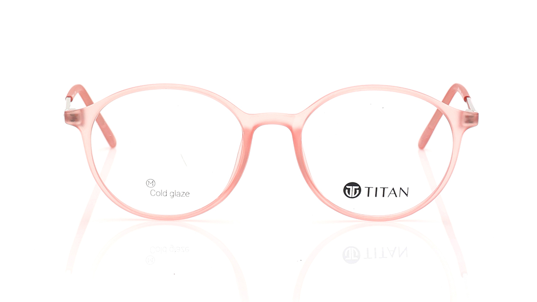 Image 1 of Orange Round Eyeglasses for Men and Women from Ace by Titan Available at Titan Eye+