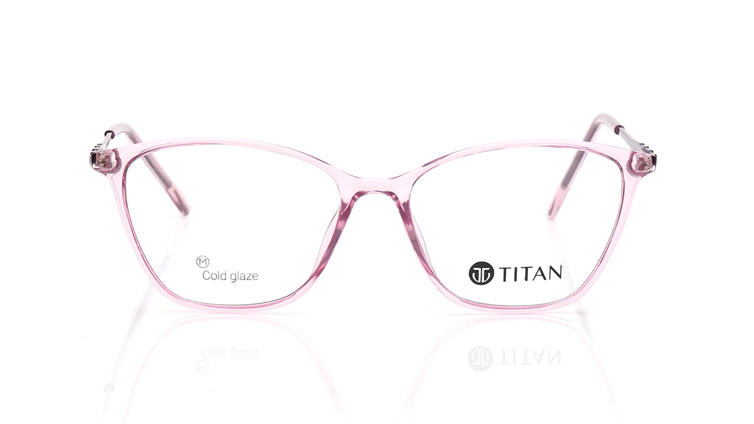 Image 1 of Pink CatEye Eyeglasses for Women from Ace by Titan Available at Titan Eye+