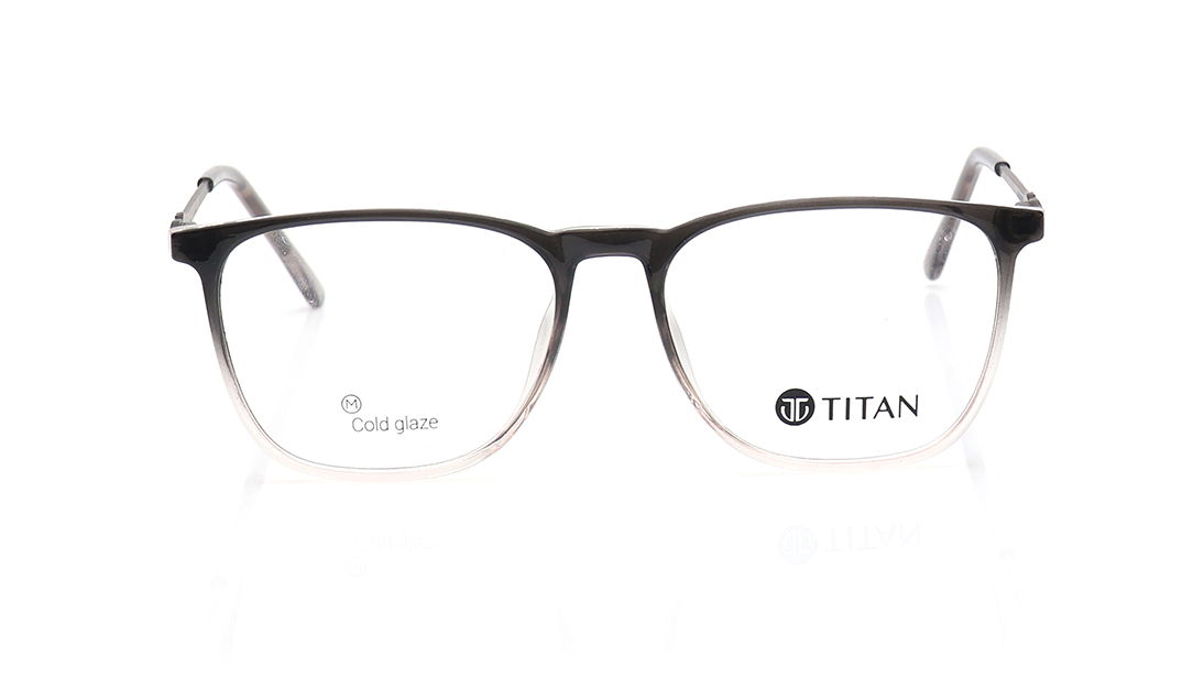 Image 1 of Grey Square Eyeglasses for Women from Ace by Titan Available at Titan Eye+