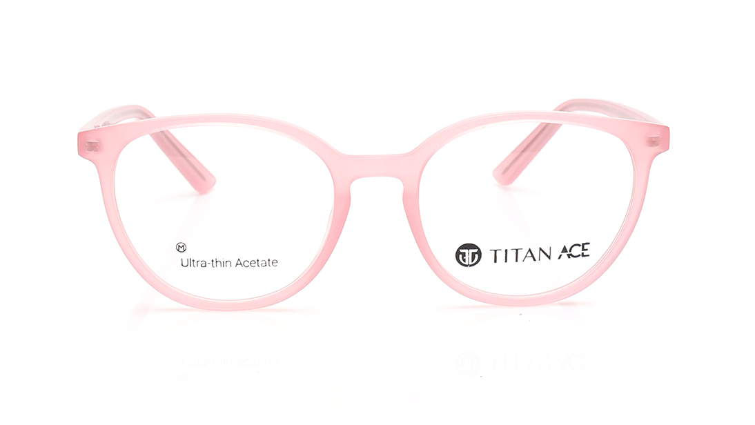 Image 1 of Pink CatEye Rimmed Eyeglasses for Women from Titan Available at Titan Eye+