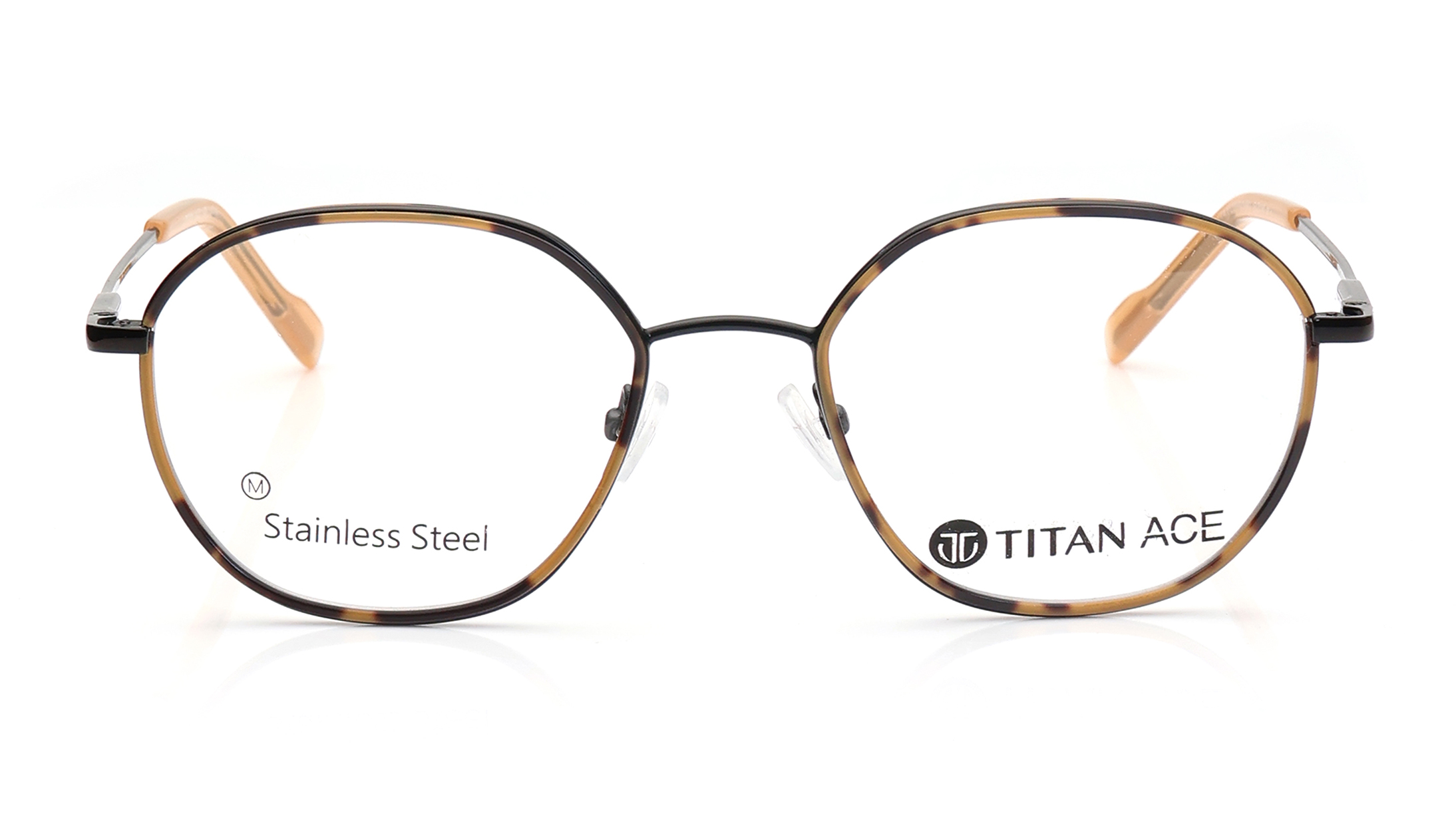 Image 1 of Black Geometric Eyeglasses for Women from Titan Available at Titan Eye+
