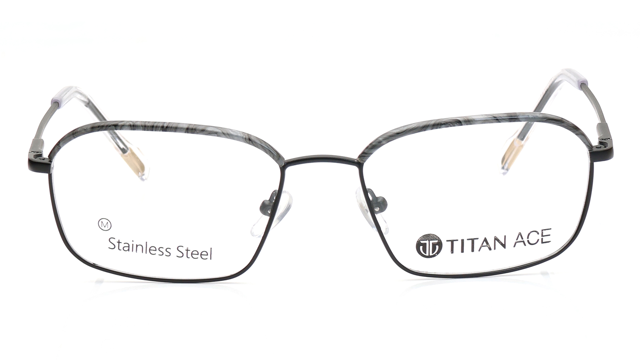 Image 1 of Black Rectangle Eyeglasses for Men from Titan Available at Titan Eye+