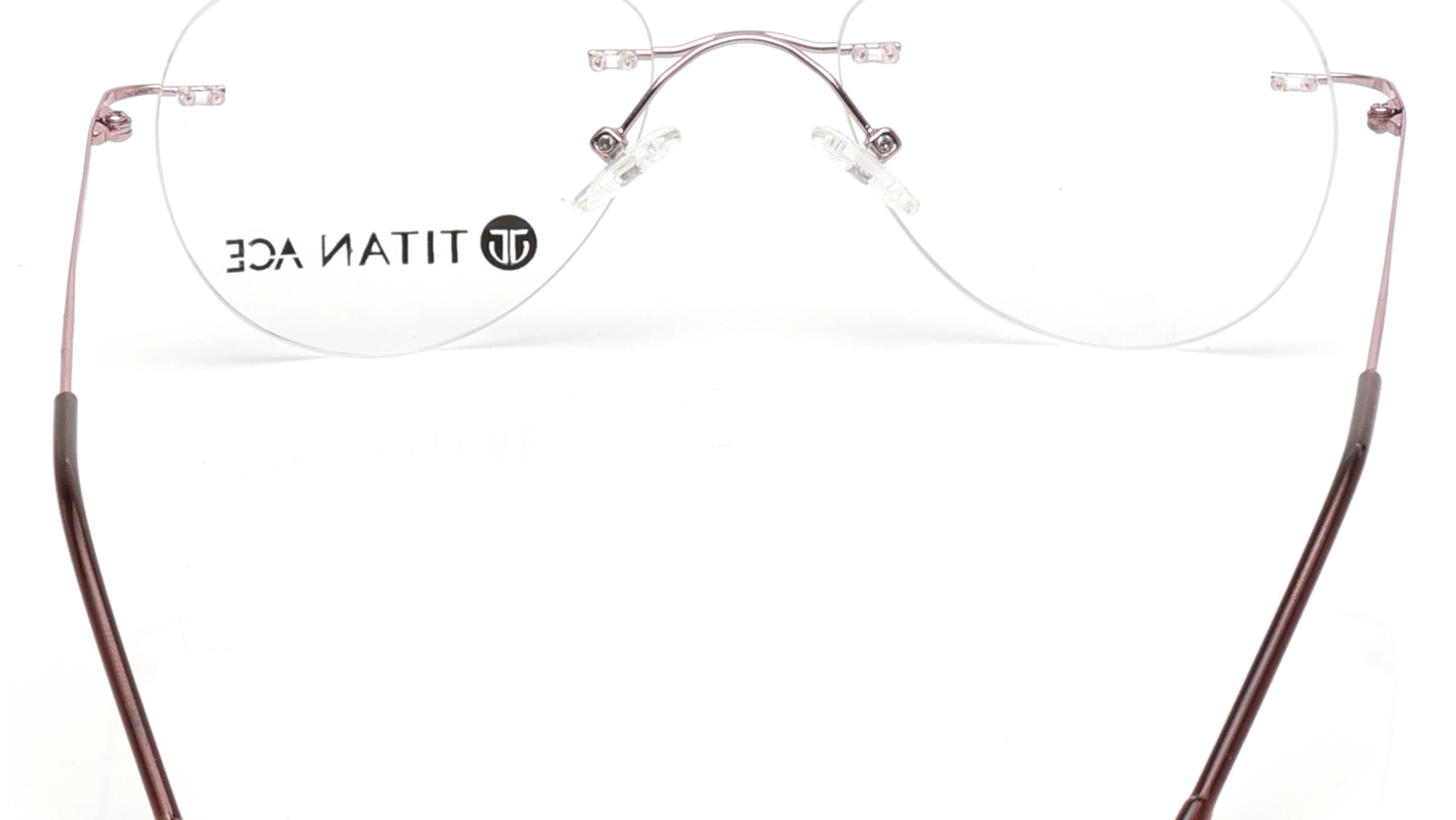 Image 4 of Rose Gold Aviator Eyeglasses for Men from Titan Available at Titan Eye+