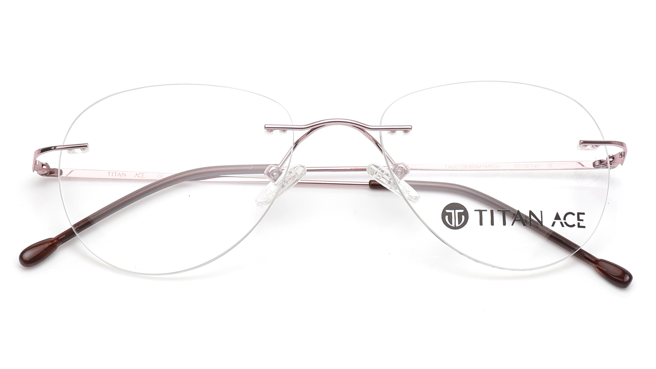 Image 6 of Rose Gold Aviator Eyeglasses for Men from Titan Available at Titan Eye+